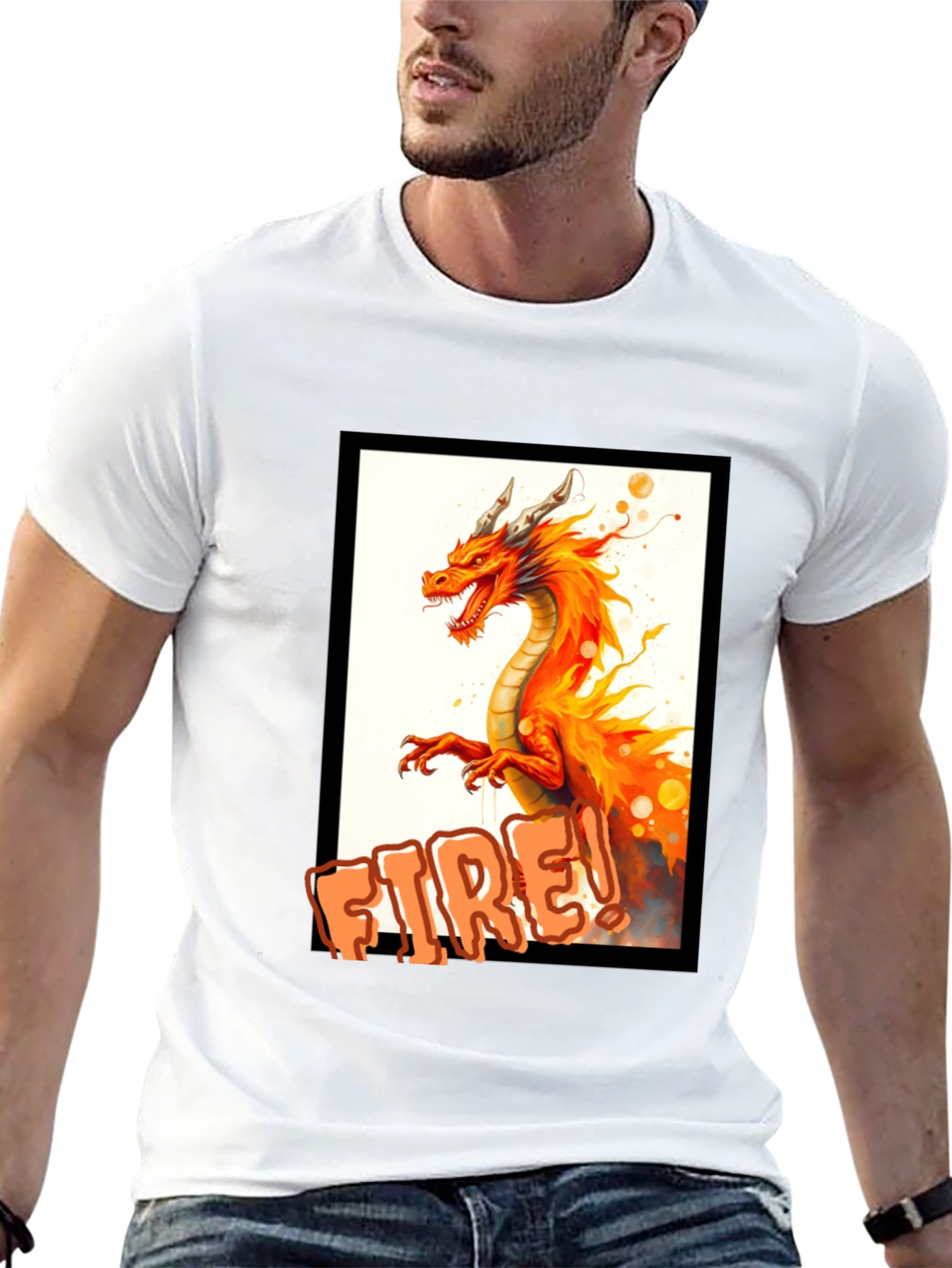 Black Fiery Dragon T-Shirt - Unleash the Dragon! view 13