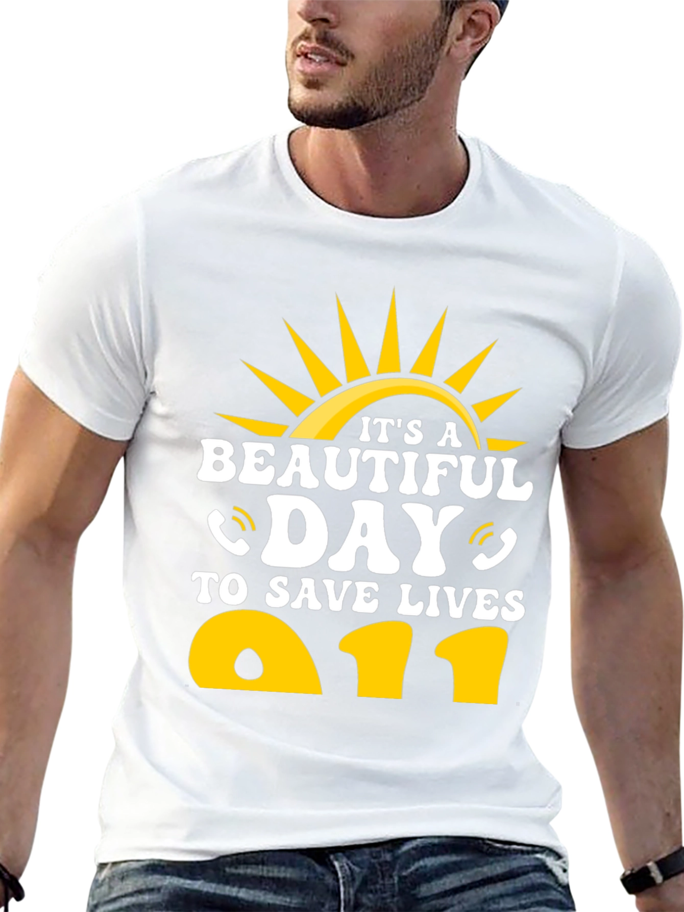 Black It's A Beautiful Day To Save Lives T-Shirt view 13