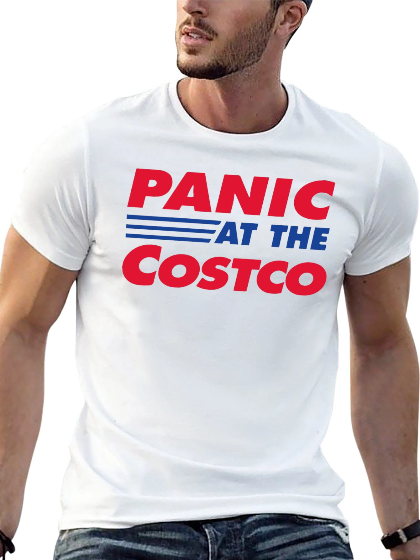 Black Panic At The Costco T-Shirt Funny Shopping Tee view 13