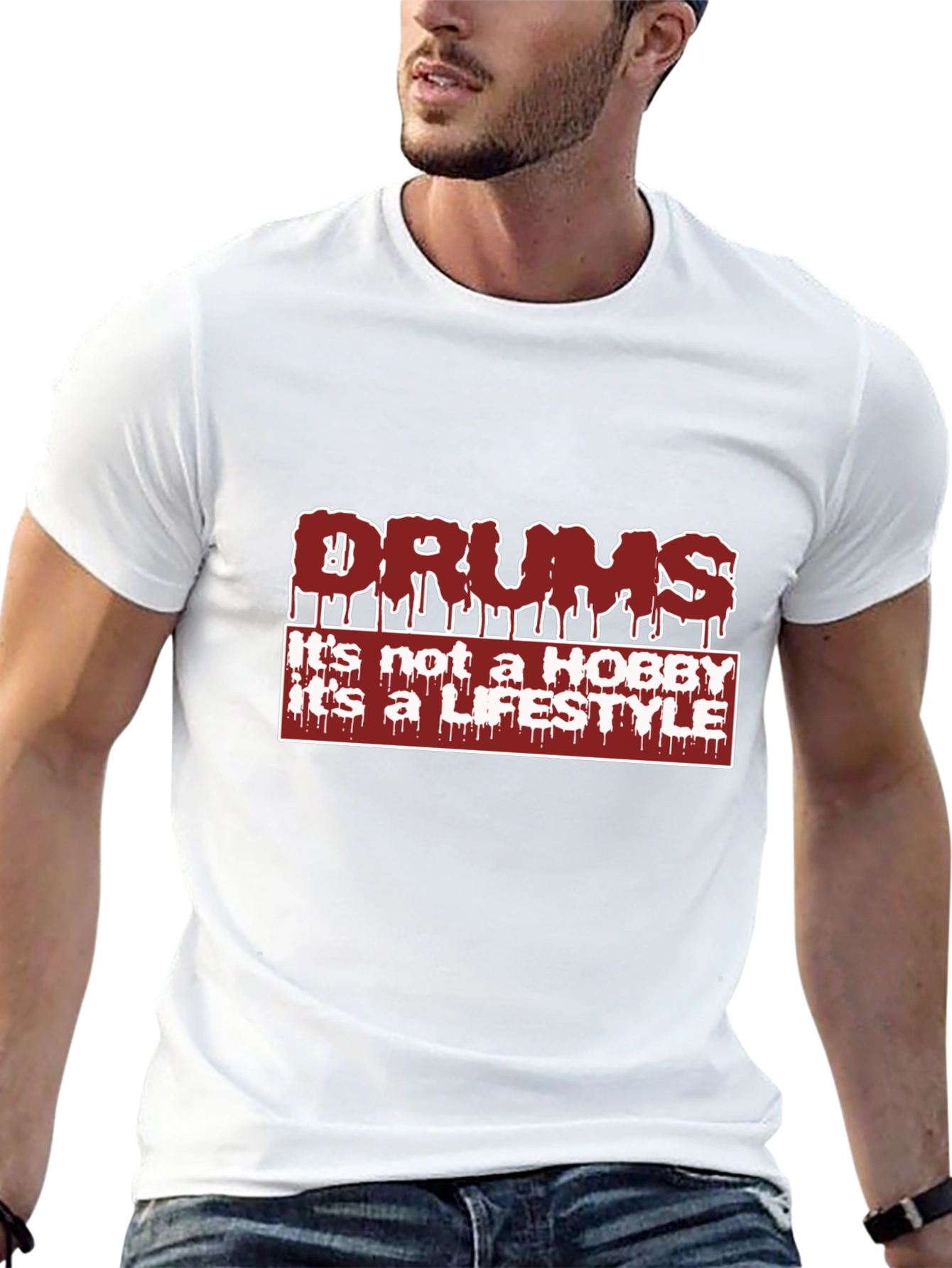 Black Drums Lifestyle Graphic Tee - Musician Apparel view 13