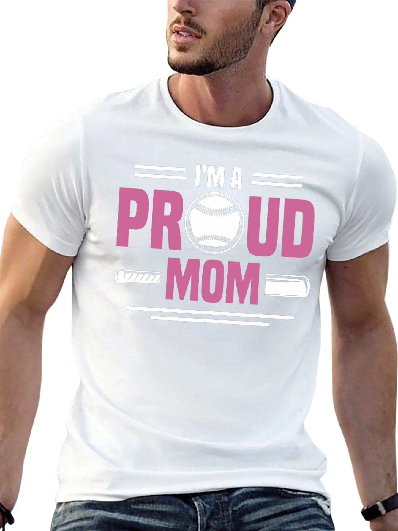 Black Proud Baseball Mom T-Shirt view 13