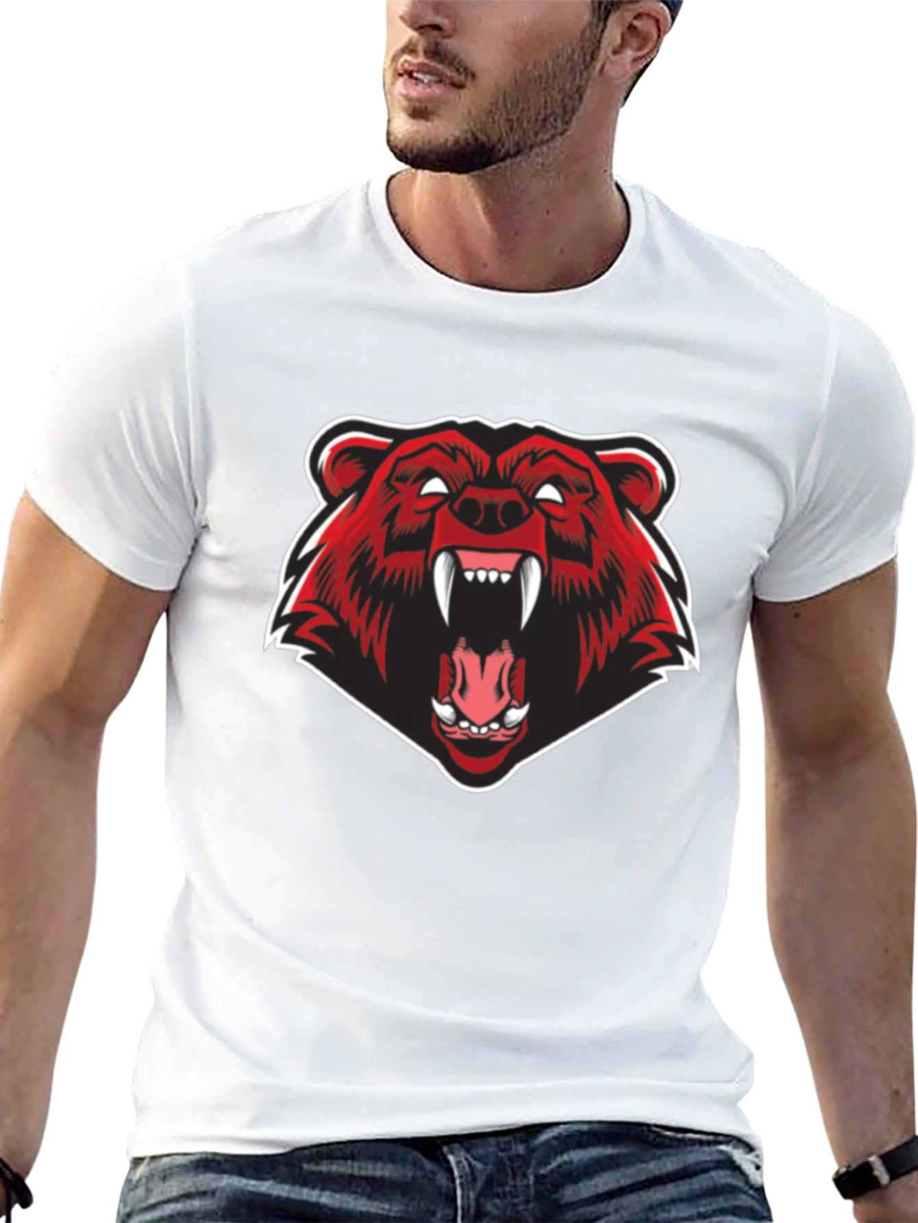Black Bear Graphic Black T-Shirt view 13