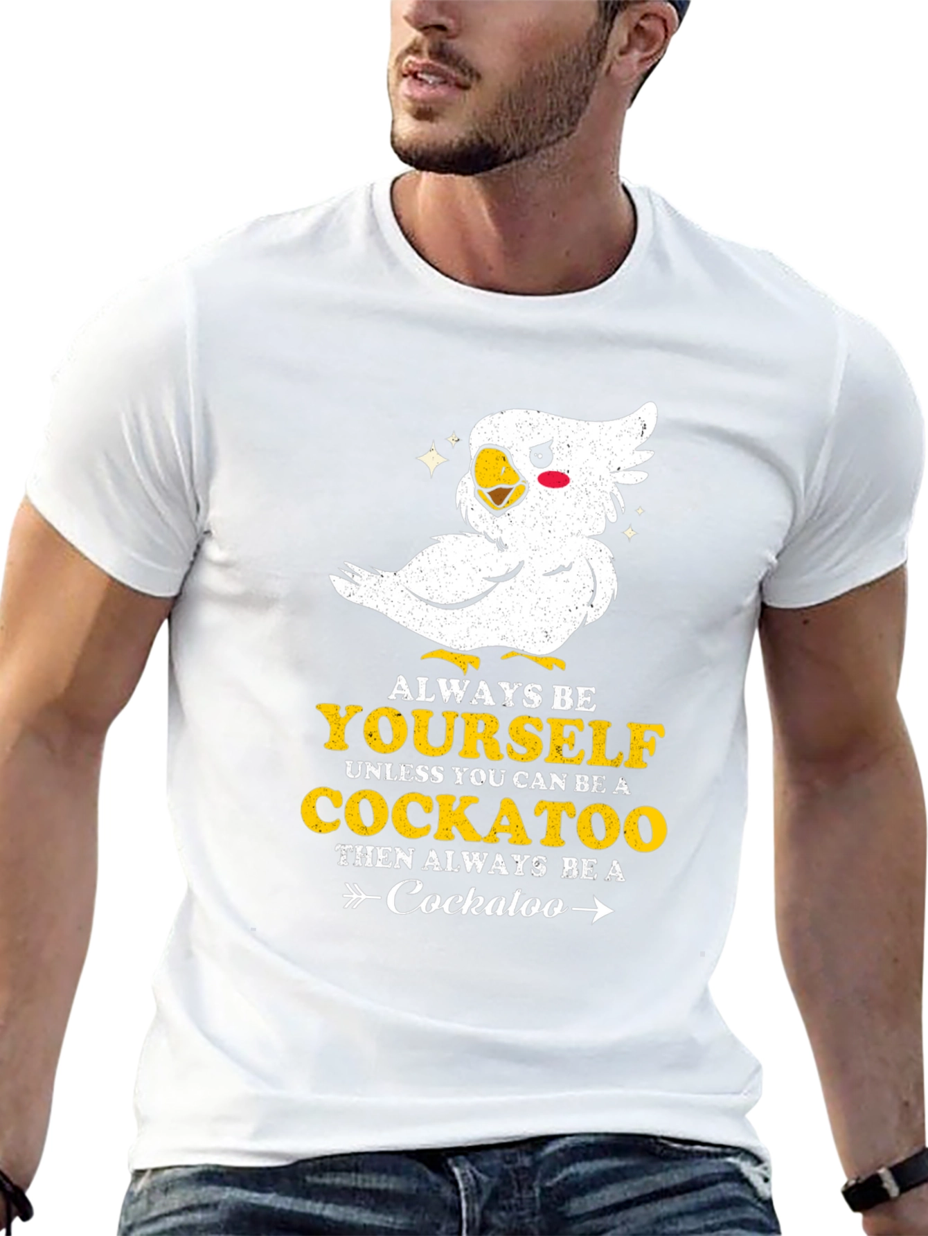 Black Always Be Yourself Cockatoo T-Shirt view 13