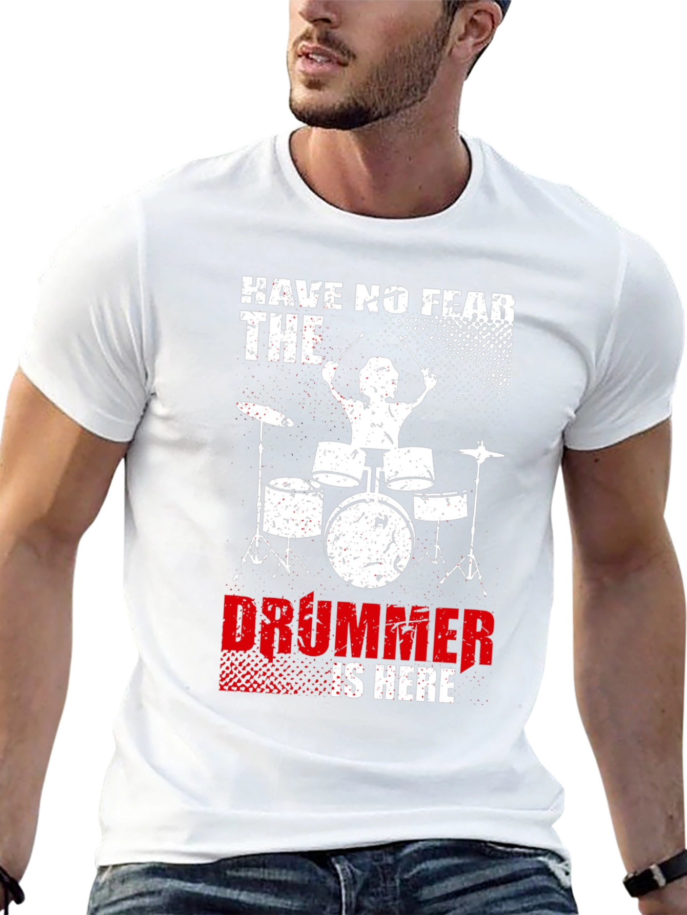Black Drummer Graphic Tee - Have No Fear, The Drummer Is Here view 13