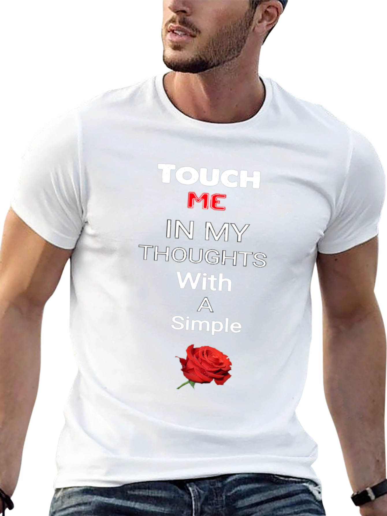 Black Touch Me T-Shirt With Rose view 13