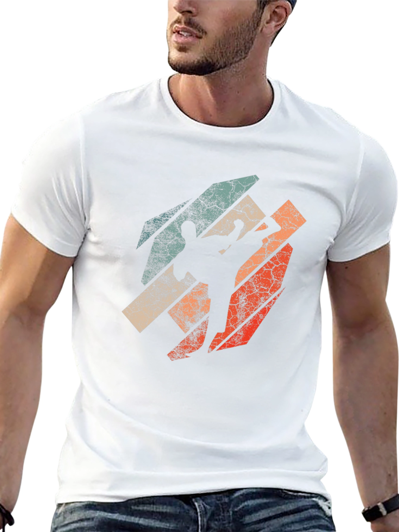 Black Retro Martial Arts Graphic T-Shirt view 13