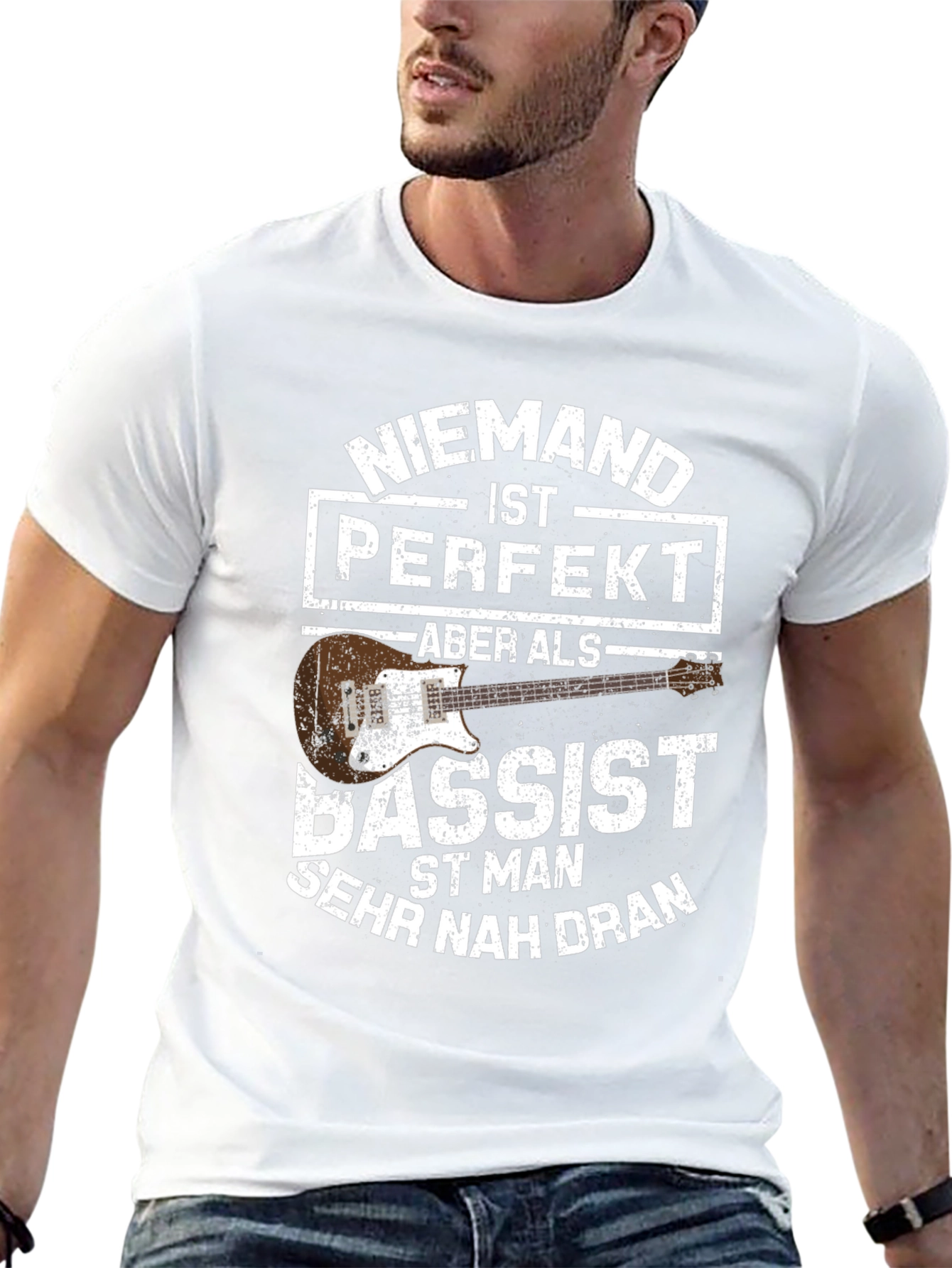 Black Bassist T-Shirt - "Niemand ist Perfekt" view 13