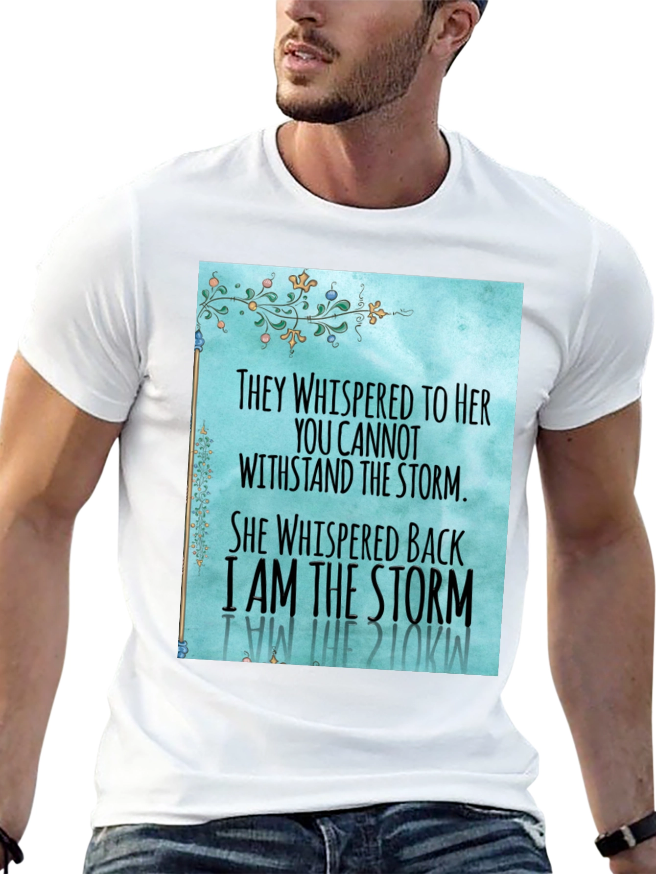 Black I Am the Storm Graphic T-Shirt view 13