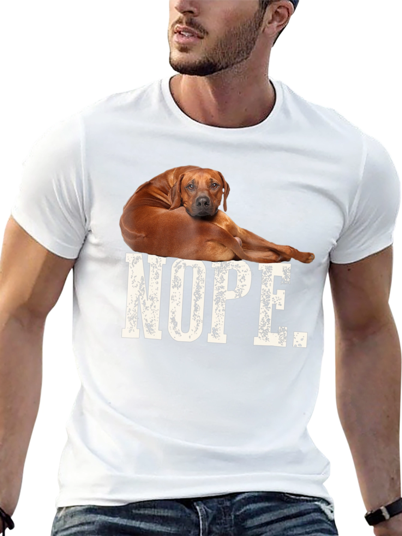Black Nope Dog T-Shirt, Funny Novelty Tee view 13