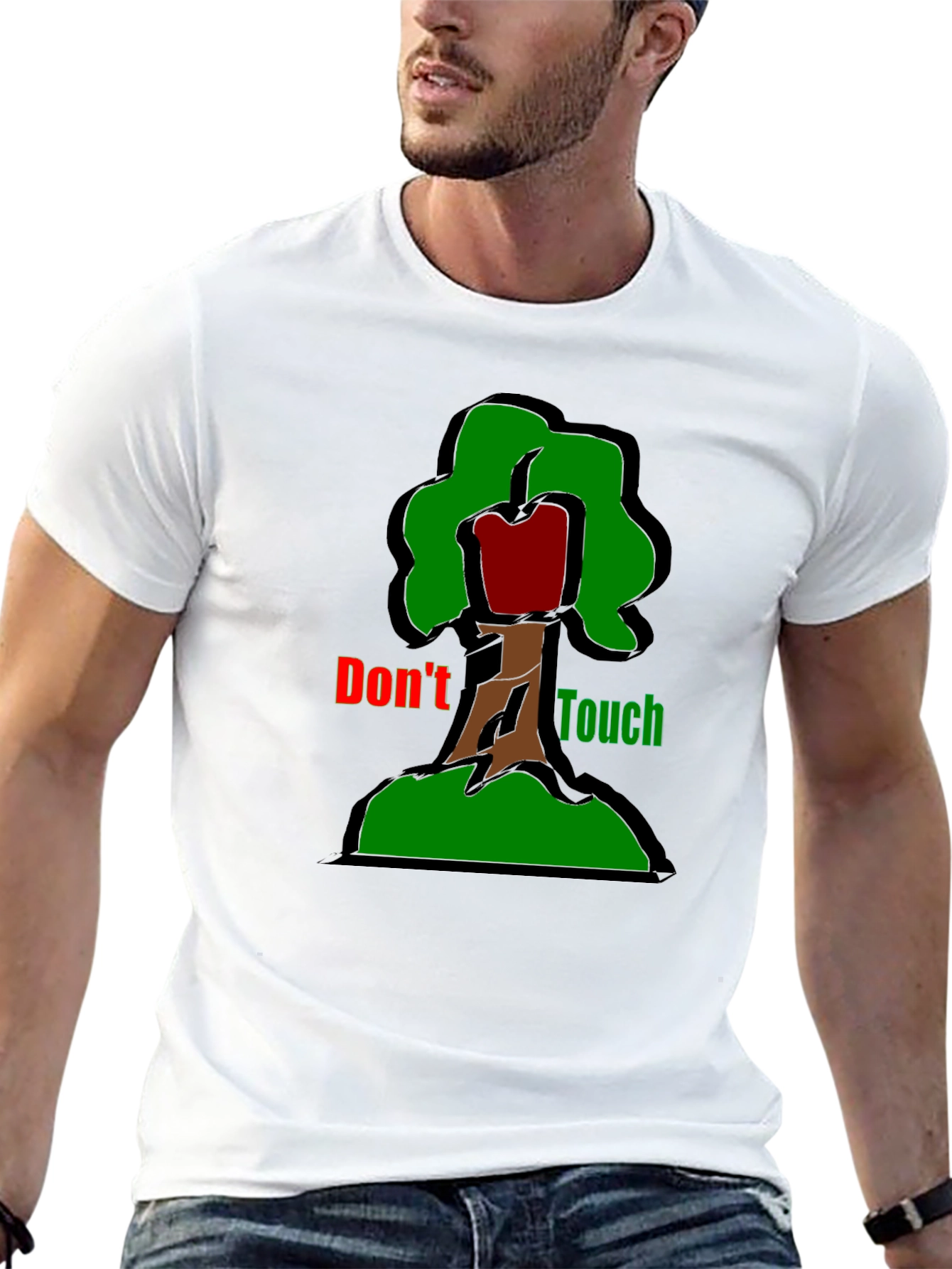 Black Don't Touch T-Shirt - Graphic Tree Design view 13
