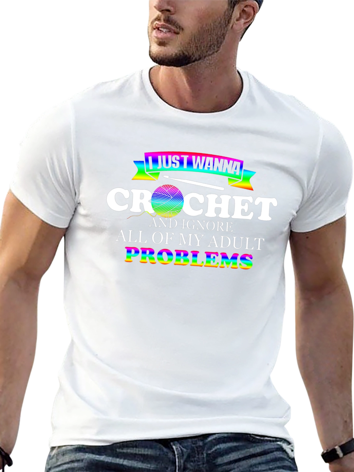 Crochet Adult Problems Funny Graphic T-Shirt - 13