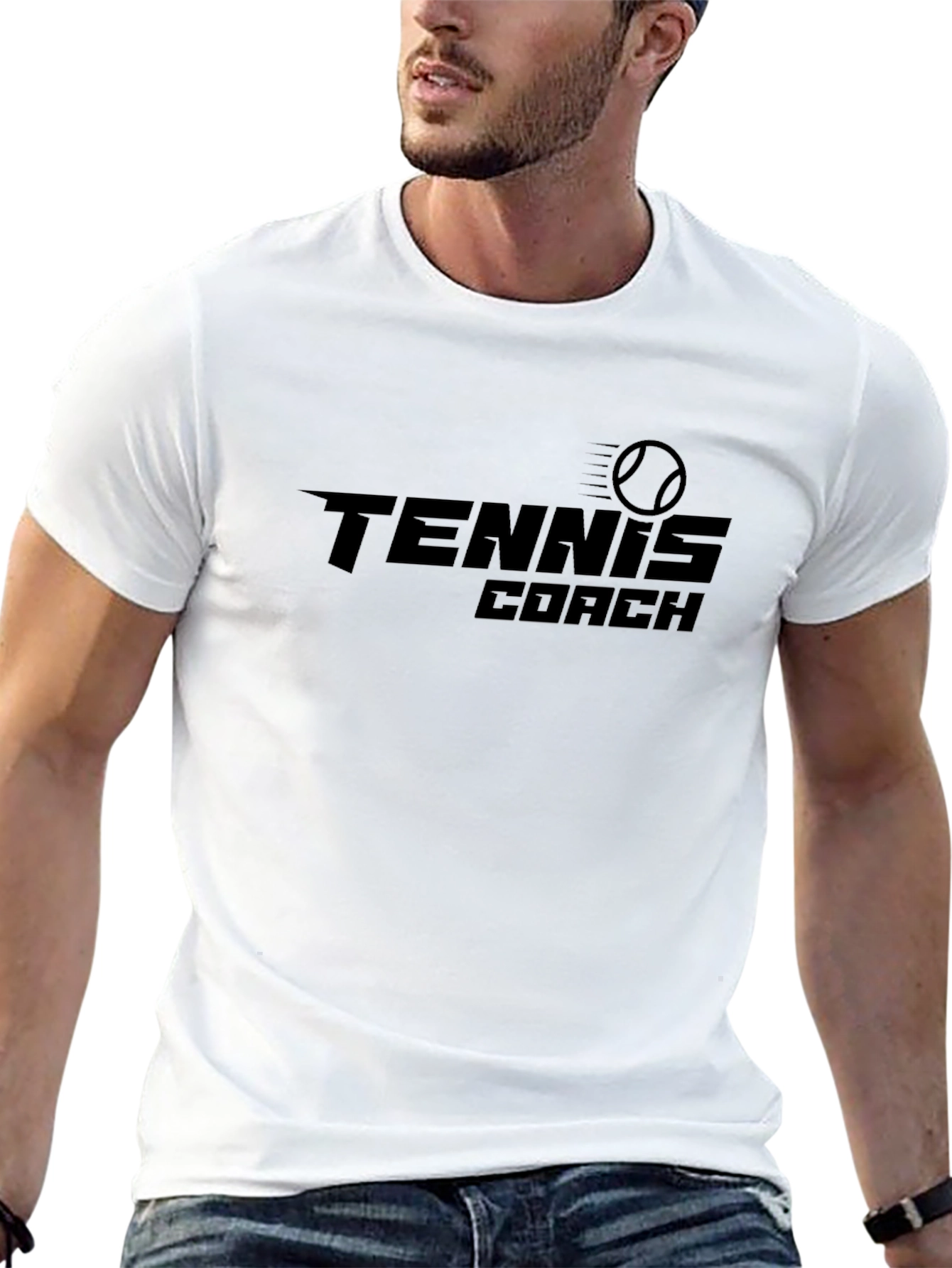Black Tennis Coach T-Shirt - Stylish Athletic Apparel view 13