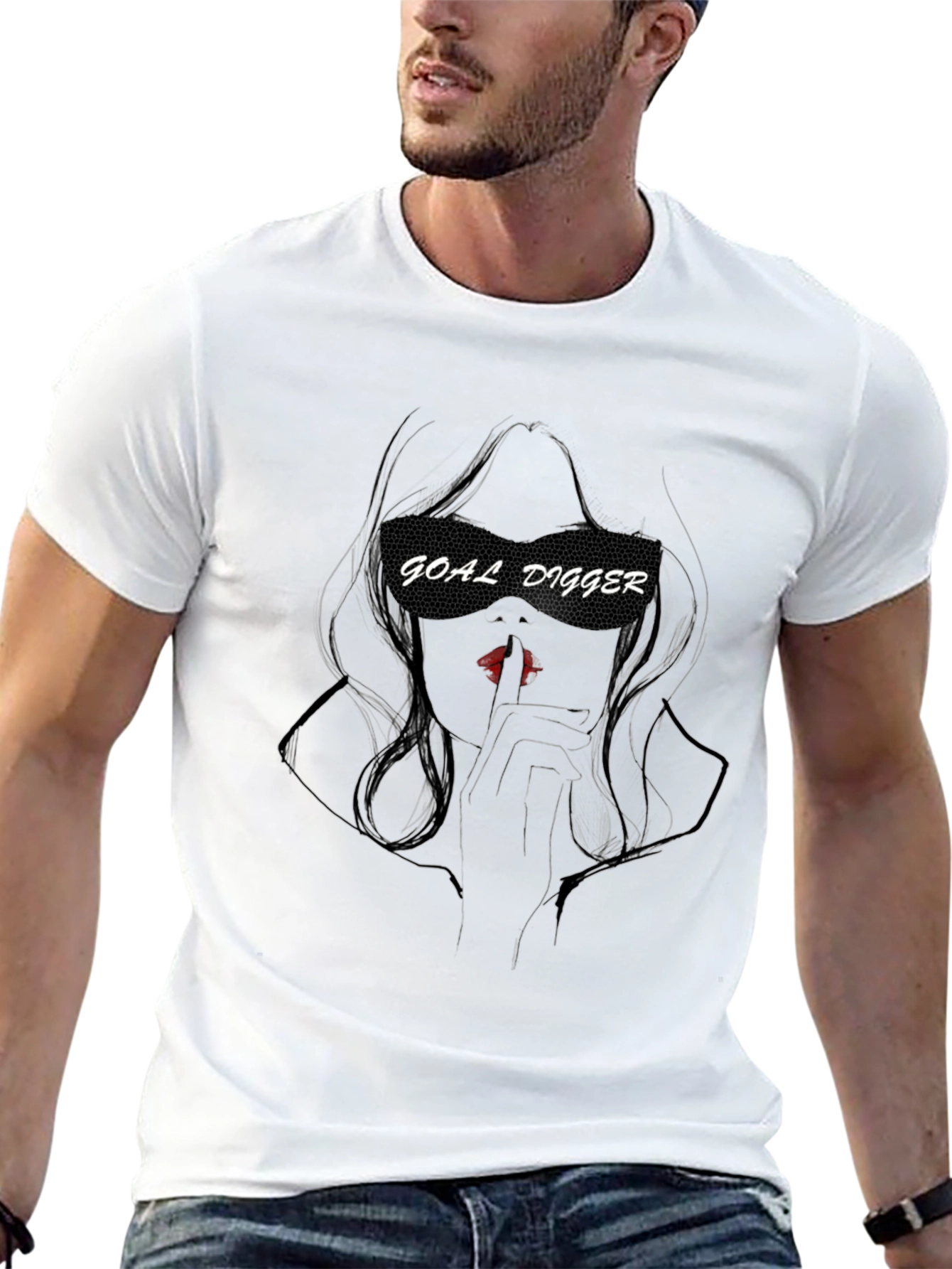 Black Goal Digger Graphic Tee - Edgy Style view 13