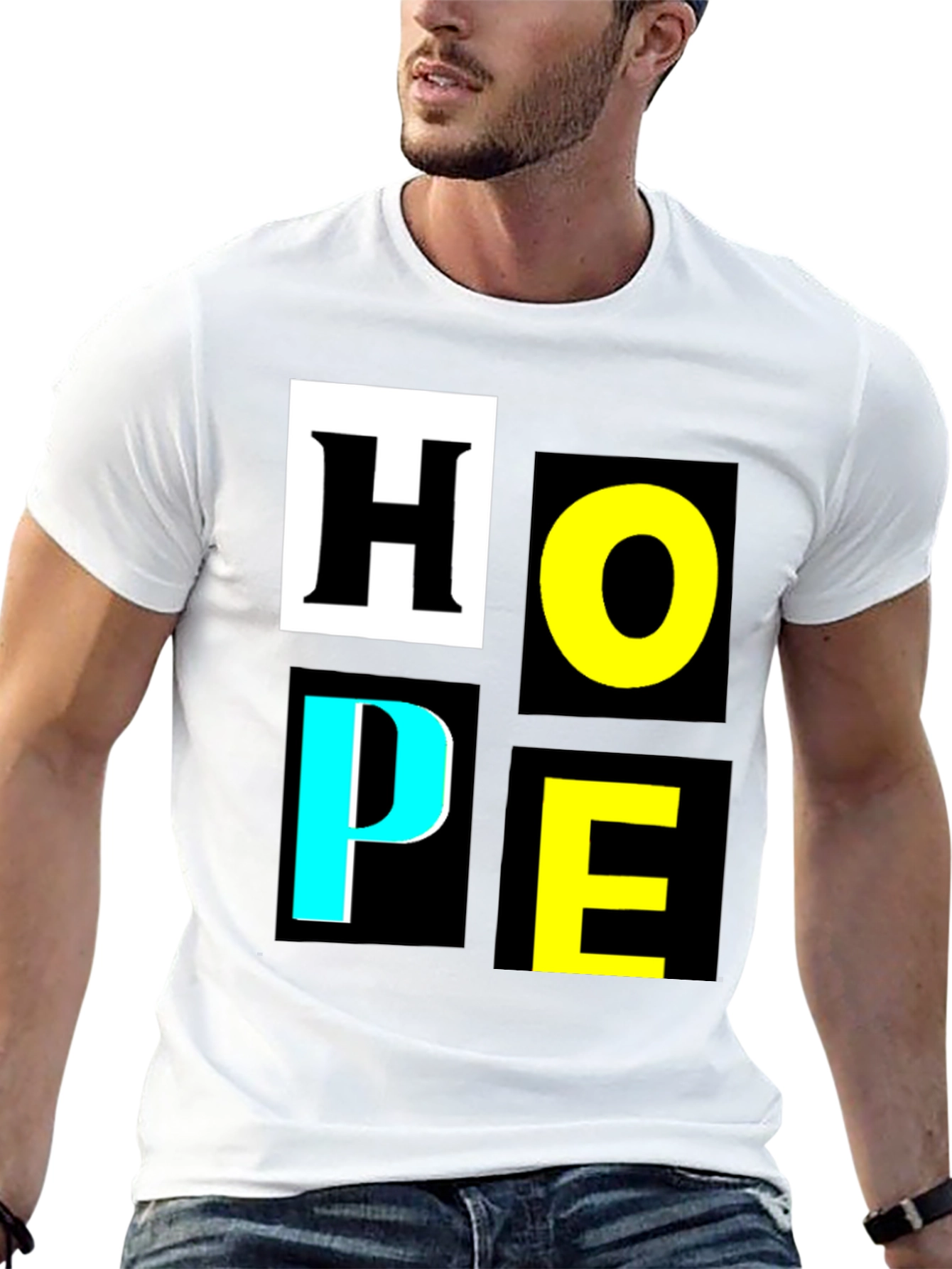 Black HOPE Graphic Tee - Stylish Motivational T-Shirt view 13