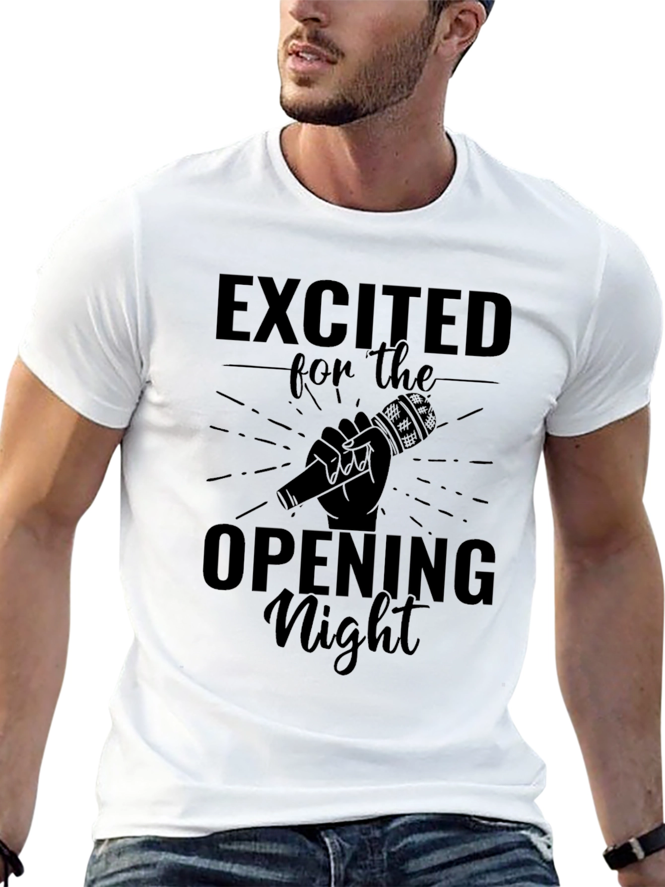 Black Excited for the Opening Night T-Shirt view 13
