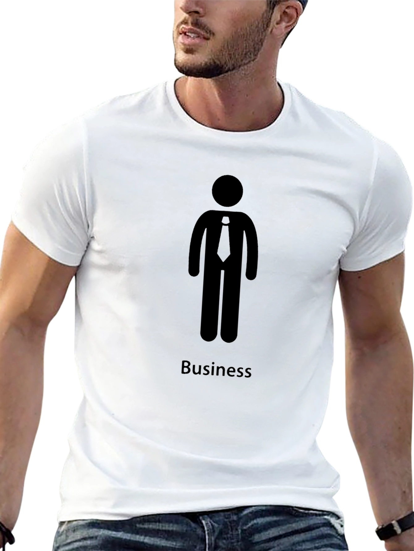 Black Business Icon T-Shirt - Black view 13