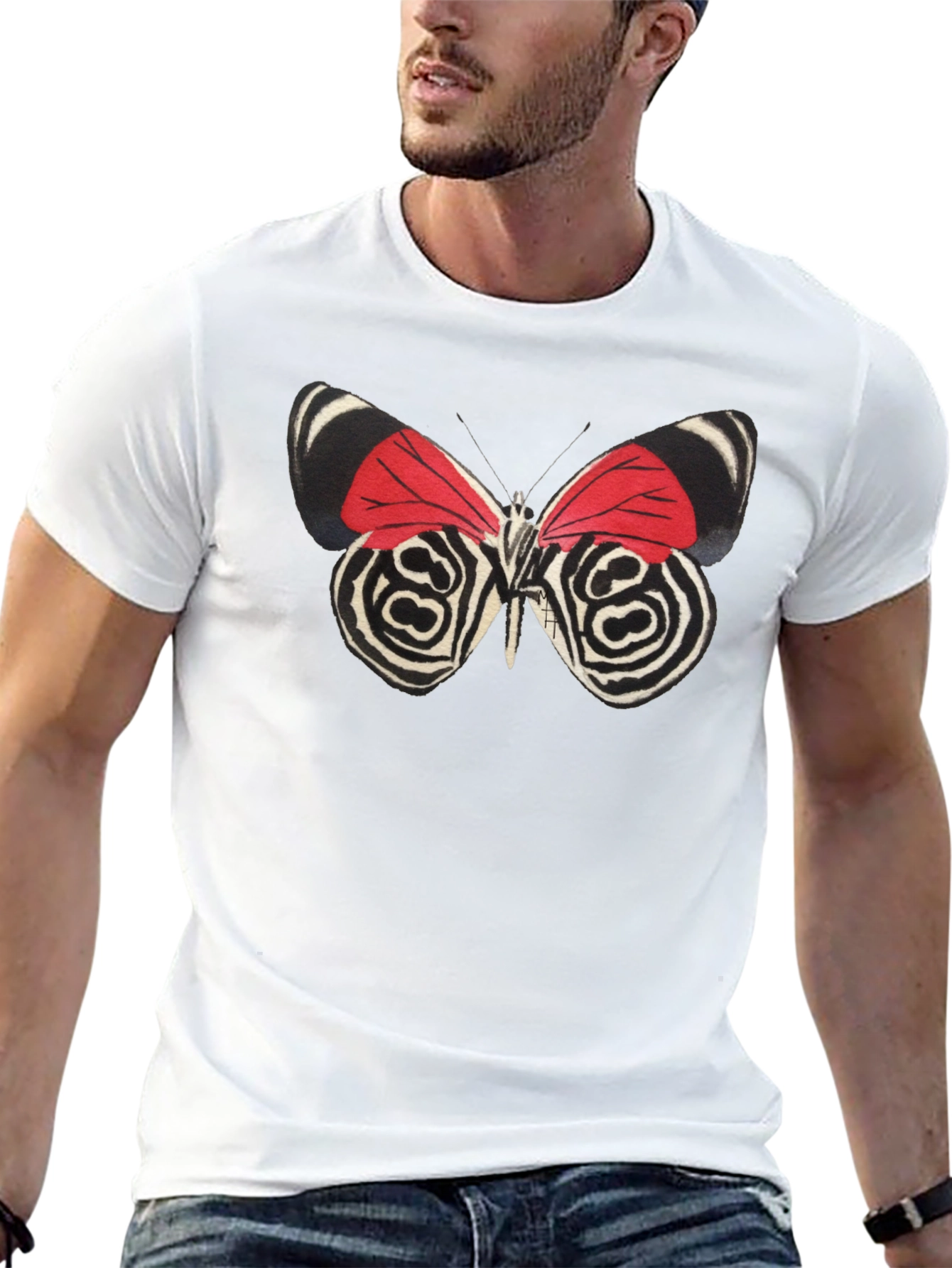 Black Butterfly Graphic Print Tee view 13