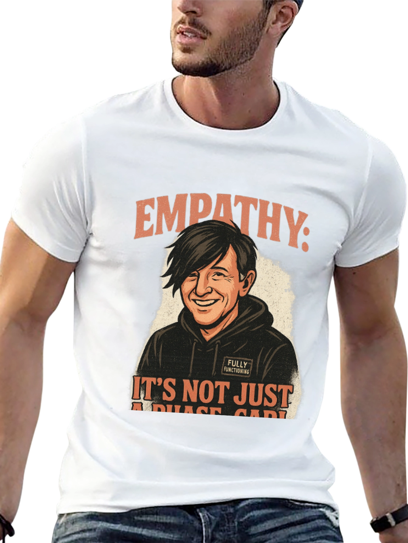 Black Empathy Not a Phase Black Graphic Tee view 13