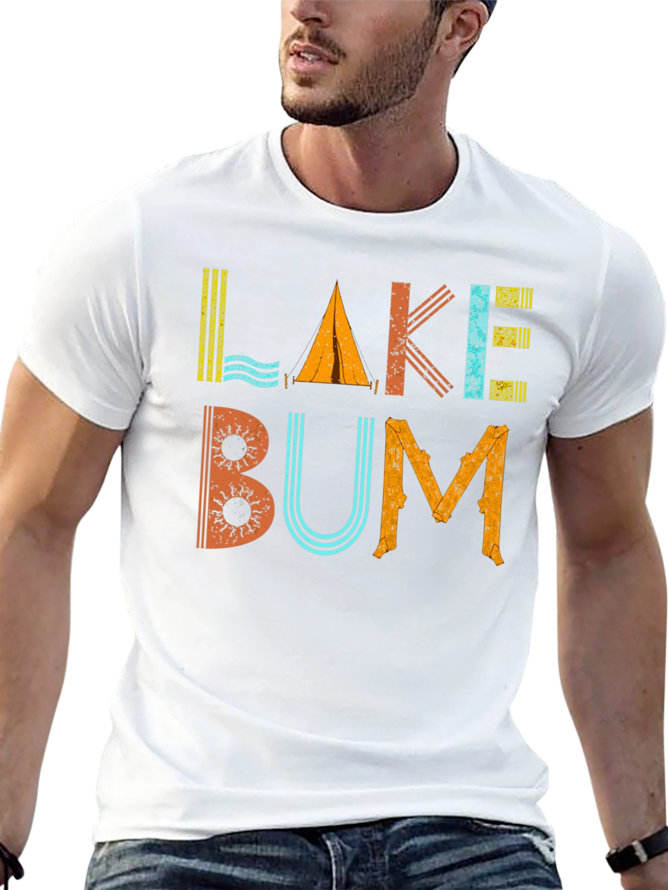 Black Lake Bum Graphic Tee - Camping & Outdoor Fun view 13