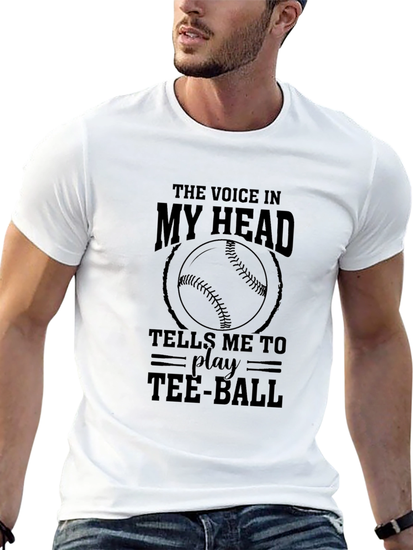 Black Voice in My Head Tee-Ball T-Shirt view 13
