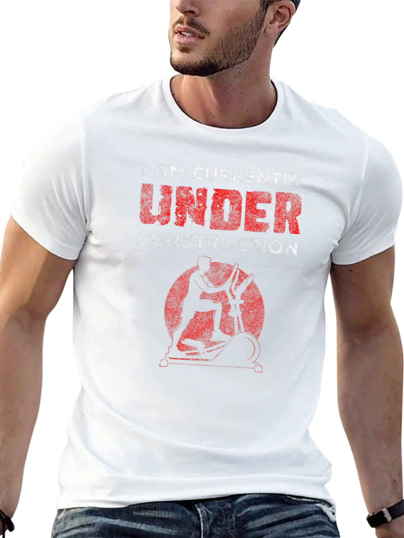 Black Under Construction Workout T-Shirt view 13
