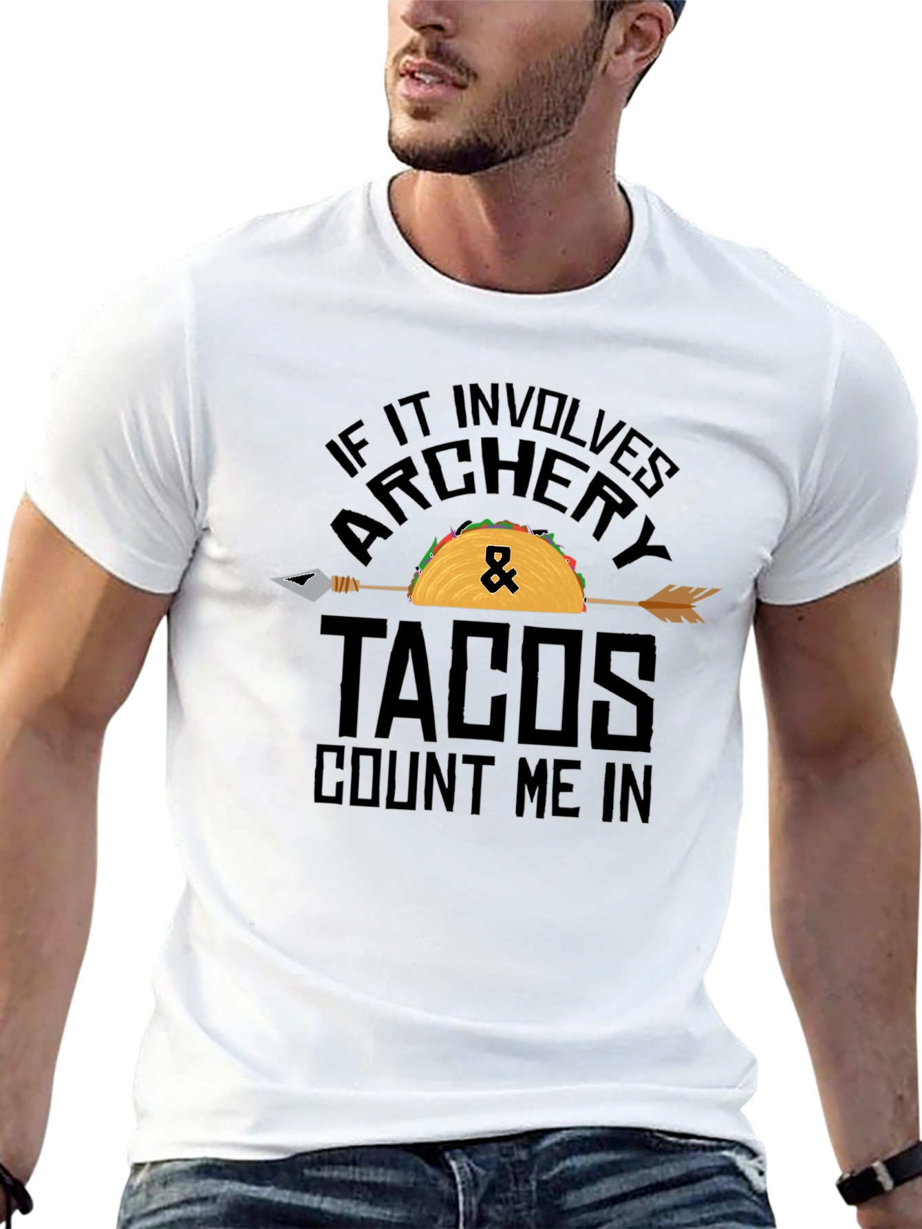Black Archery & Tacos Graphic Tee view 13