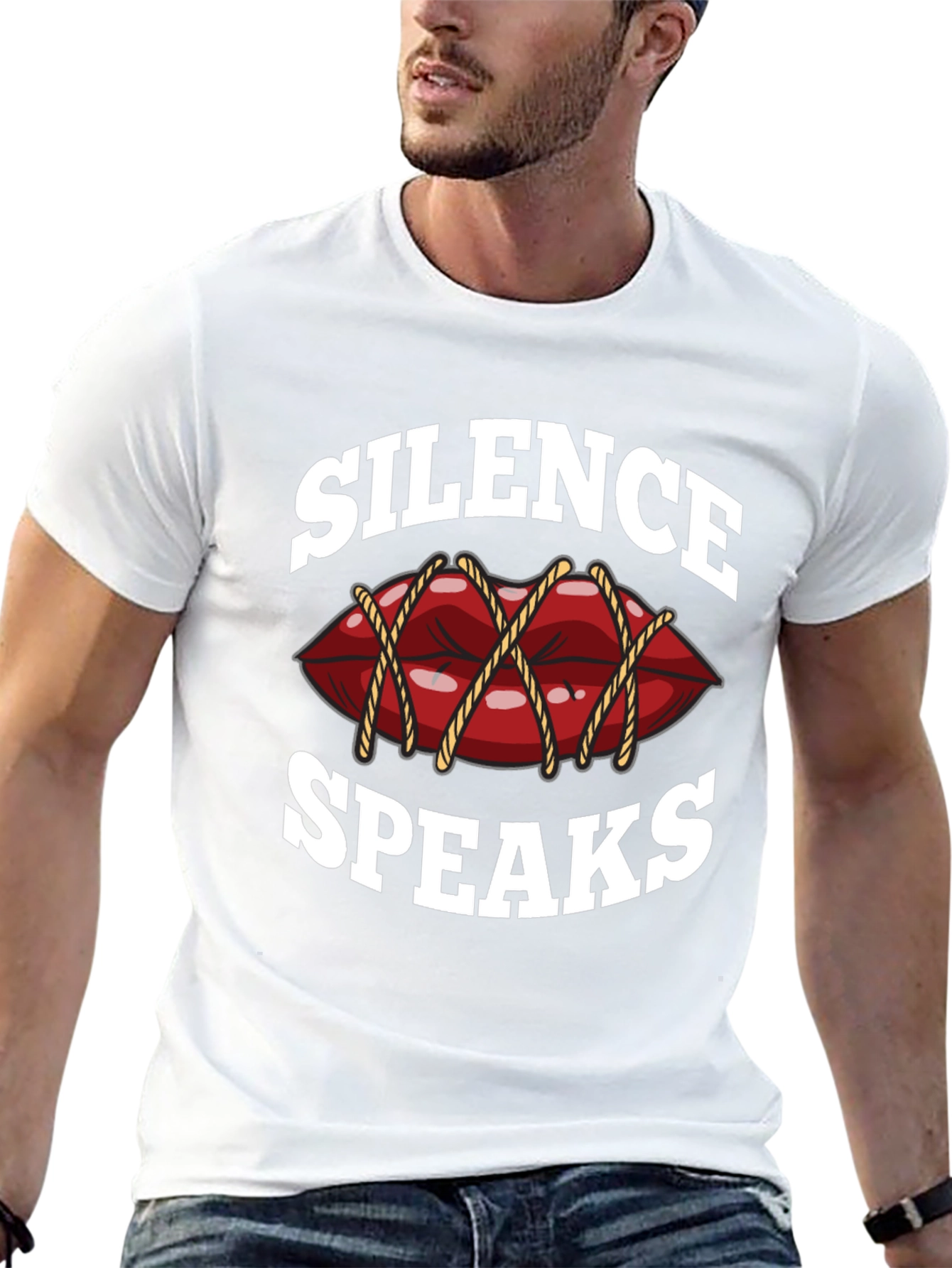 Black Silence Speaks Graphic Tee - Black T-Shirt view 13