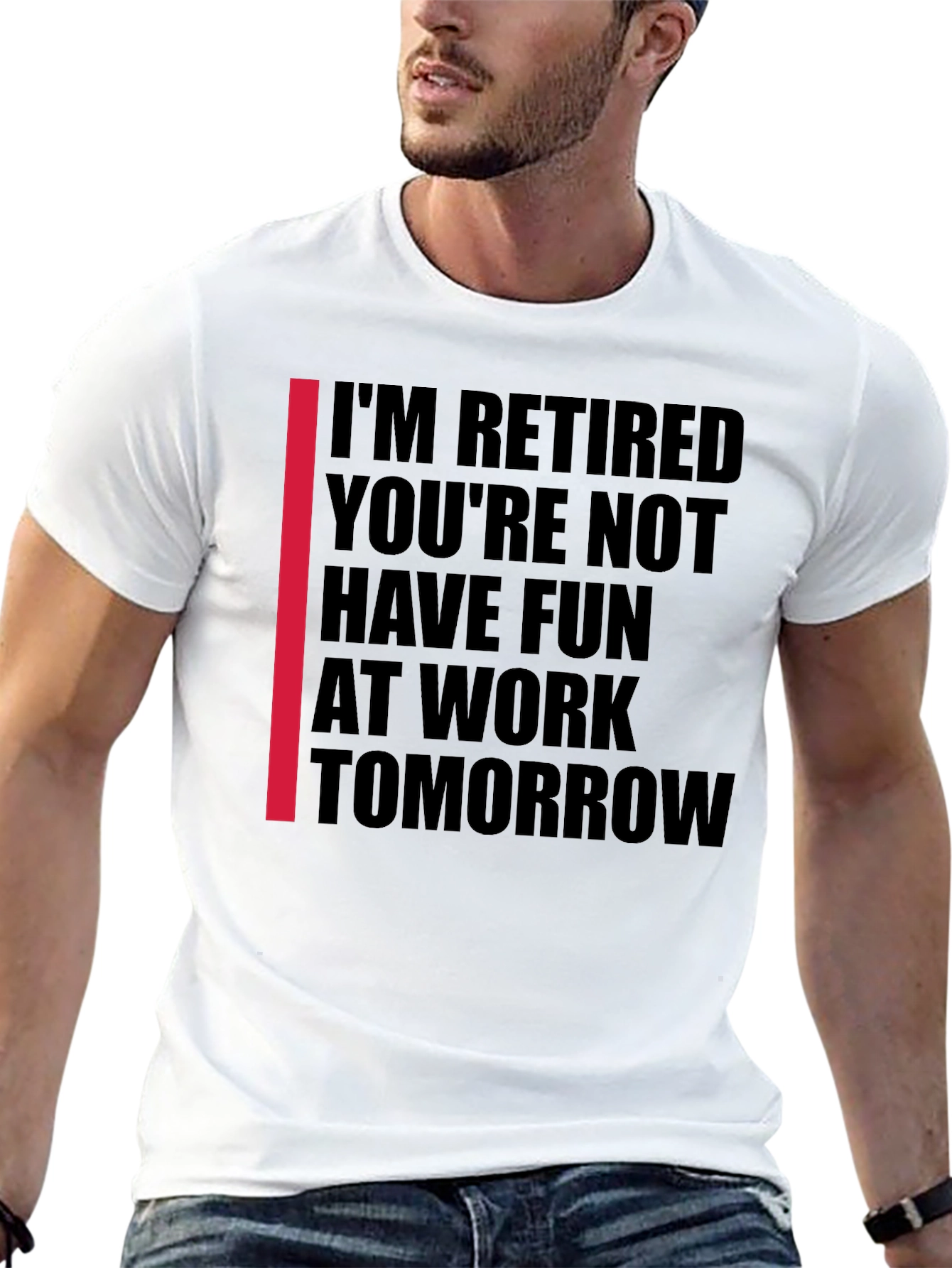 Black I'm Retired T-Shirt view 13