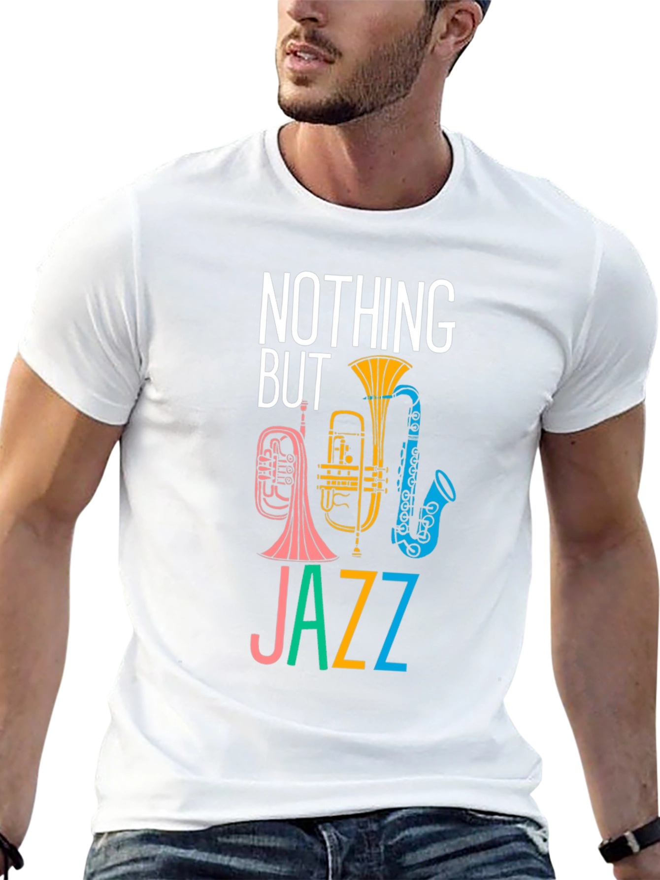 Black Nothing But Jazz Graphic T-Shirt view 13