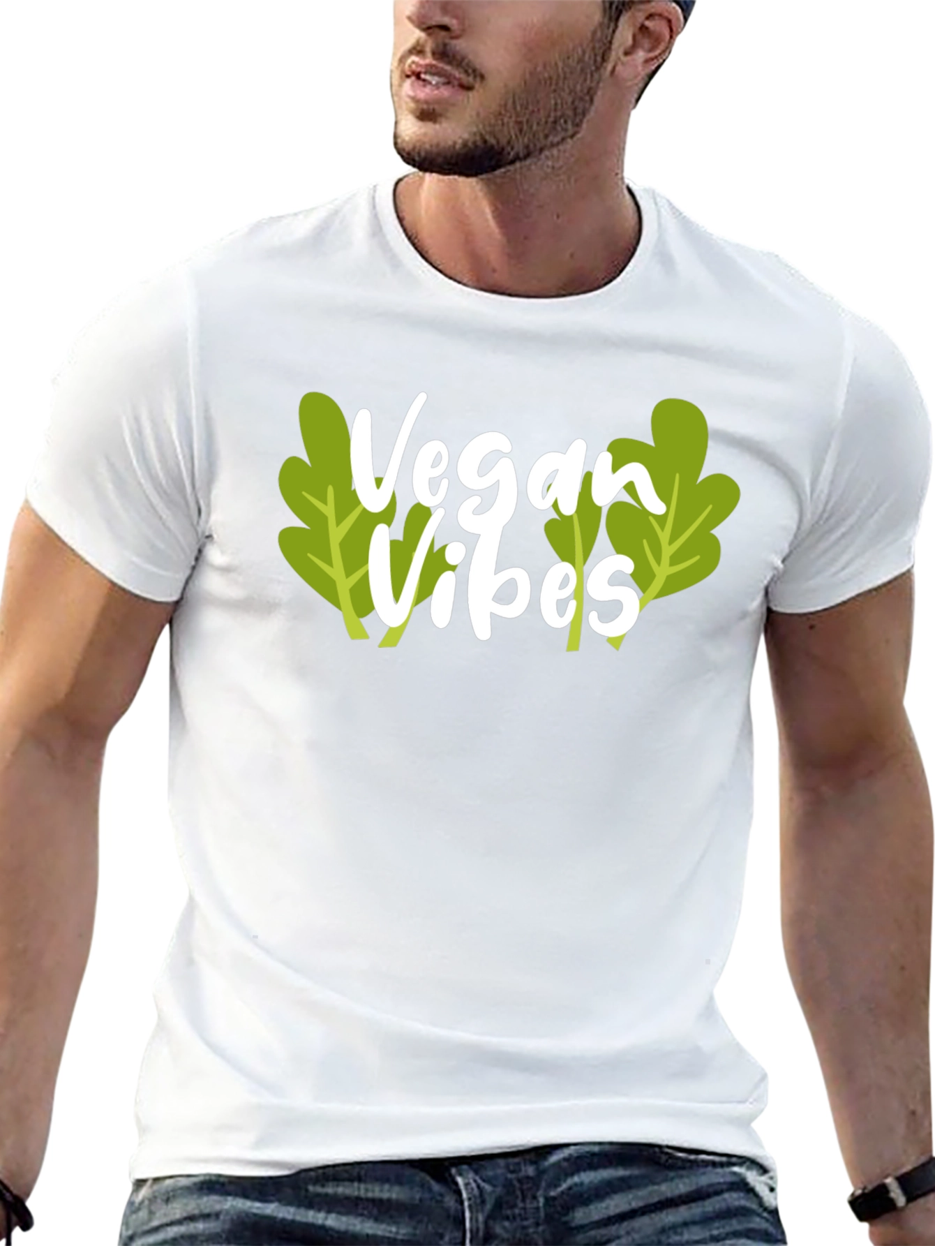 Black Vegan Vibes Black T-Shirt view 13