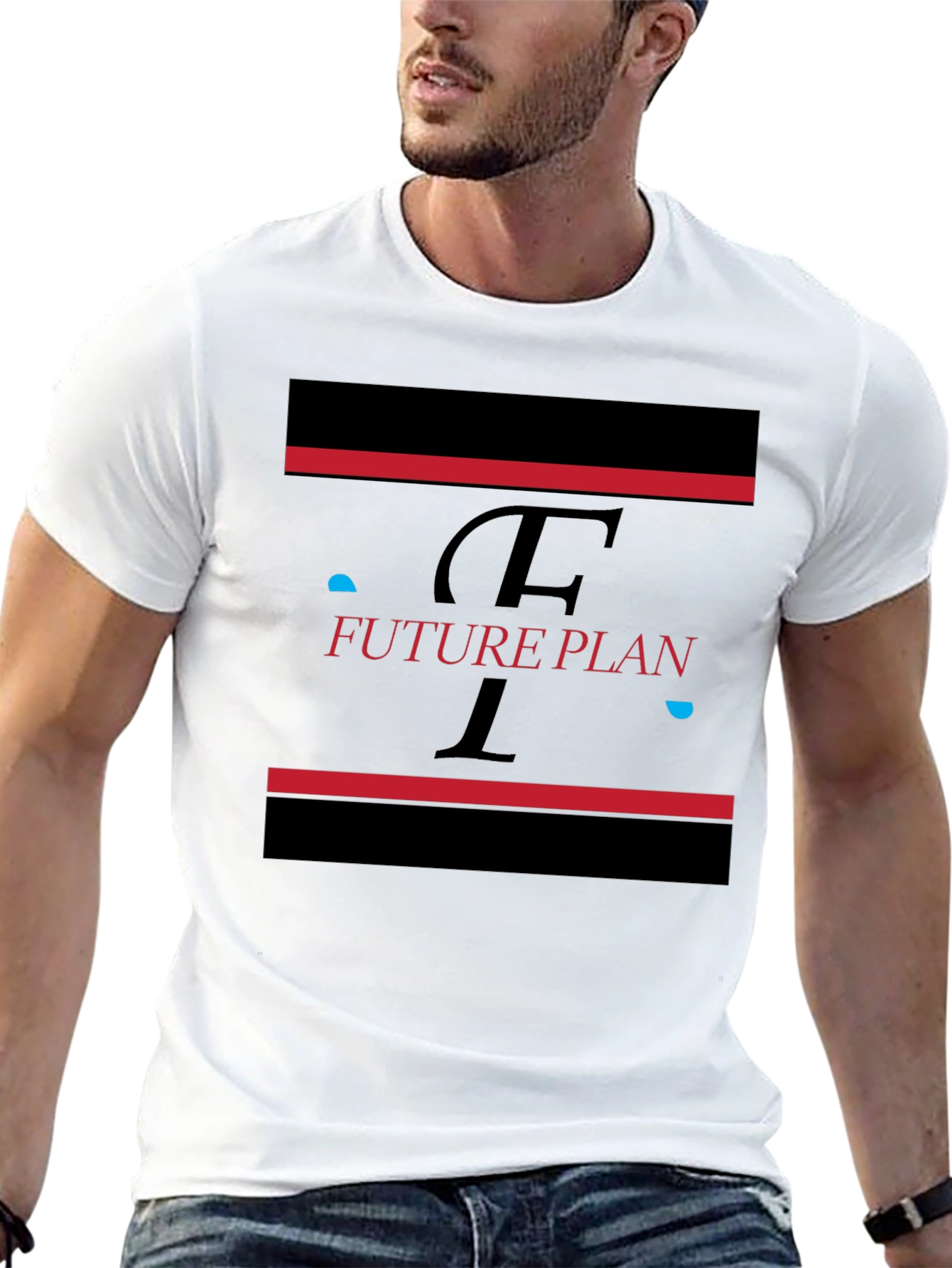 Black Future Plan Graphic Black T-Shirt view 13