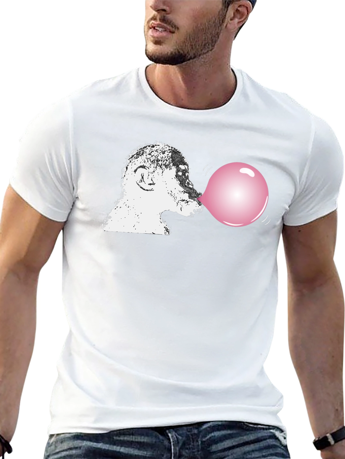 Black Monkey Blowing Bubblegum T-Shirt view 13