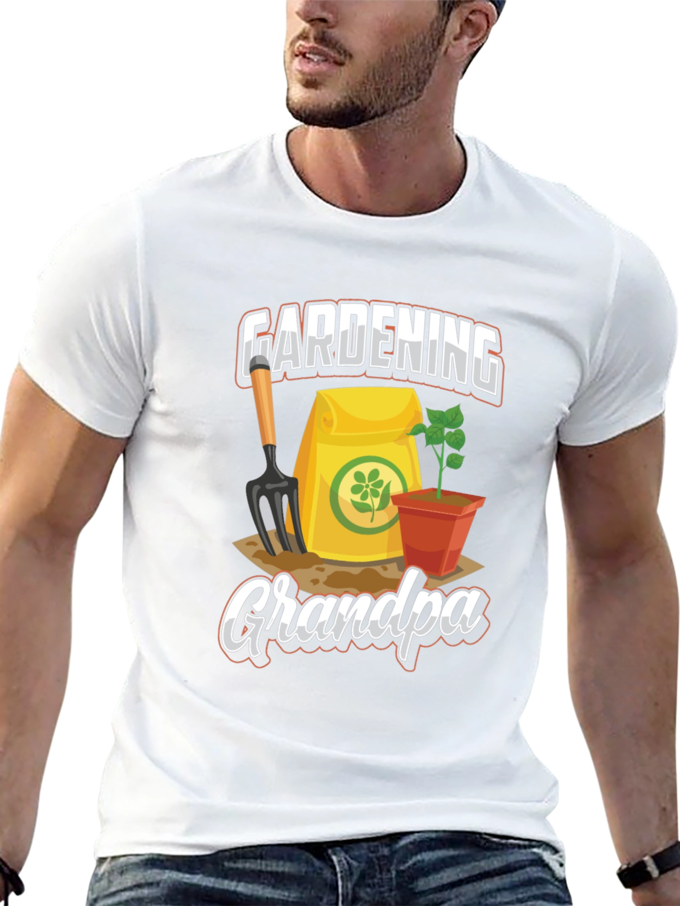 Black Gardening Grandpa T-Shirt - Gift for Grandfathers view 13