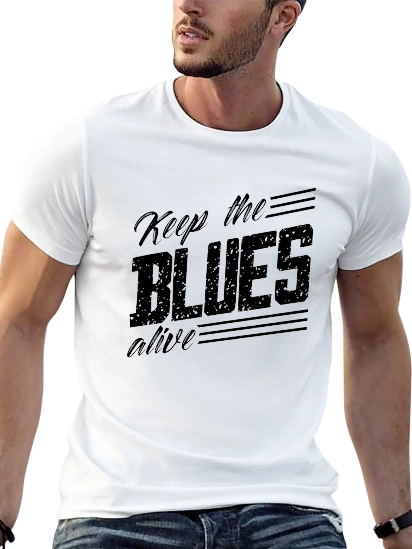 Black Keep the Blues Alive T-Shirt view 13