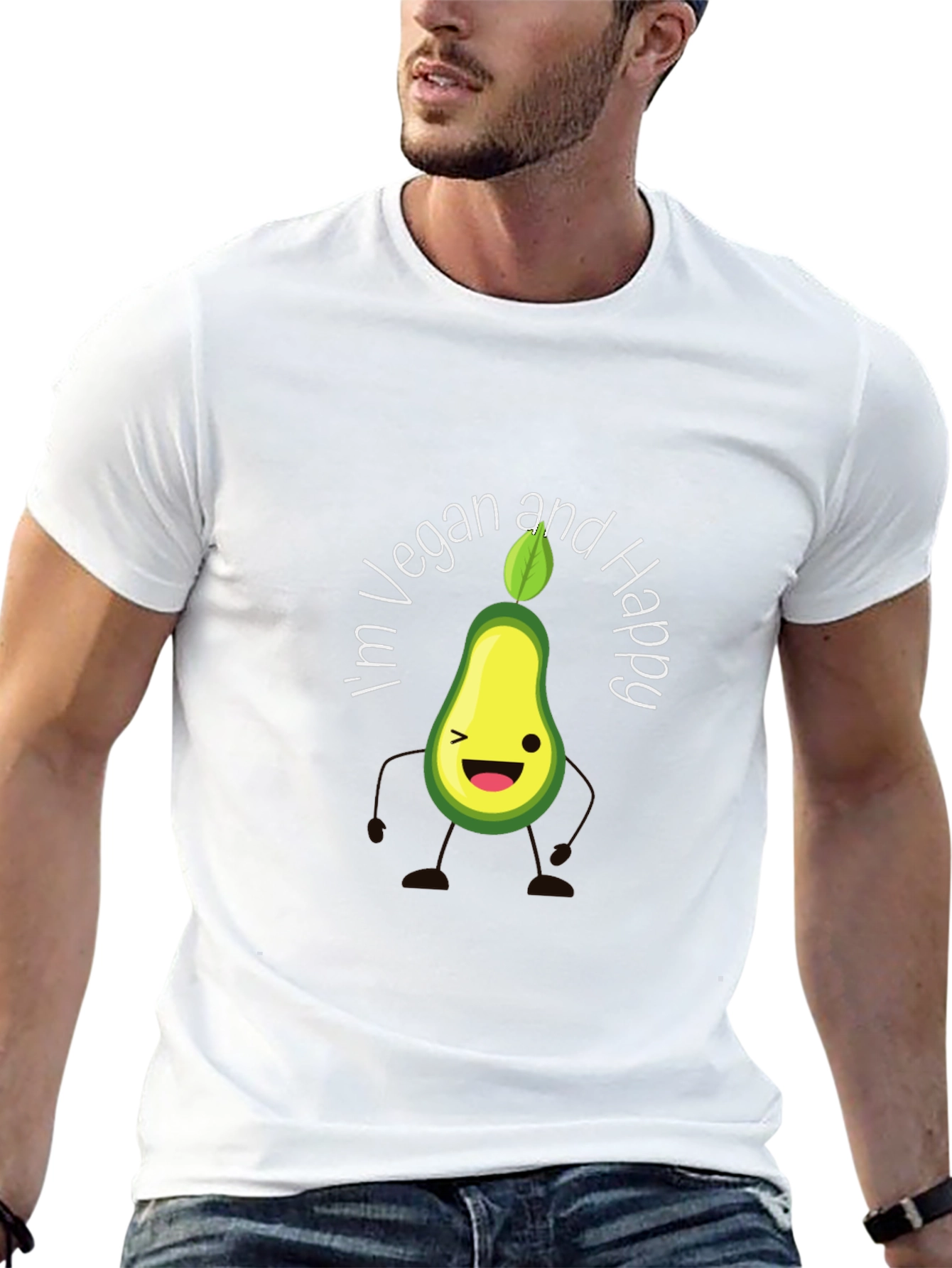 Black Vegan Avocado Graphic T-Shirt view 13