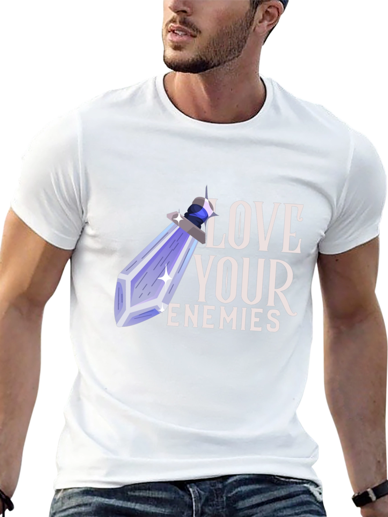 Black Love Your Enemies Potion Graphic Tee view 13