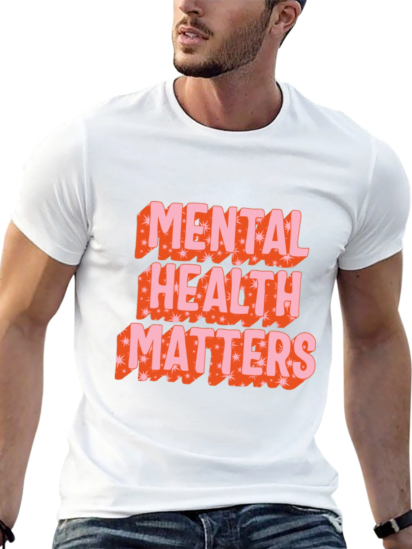 Black Mental Health Matters Graphic Tee - Black view 13