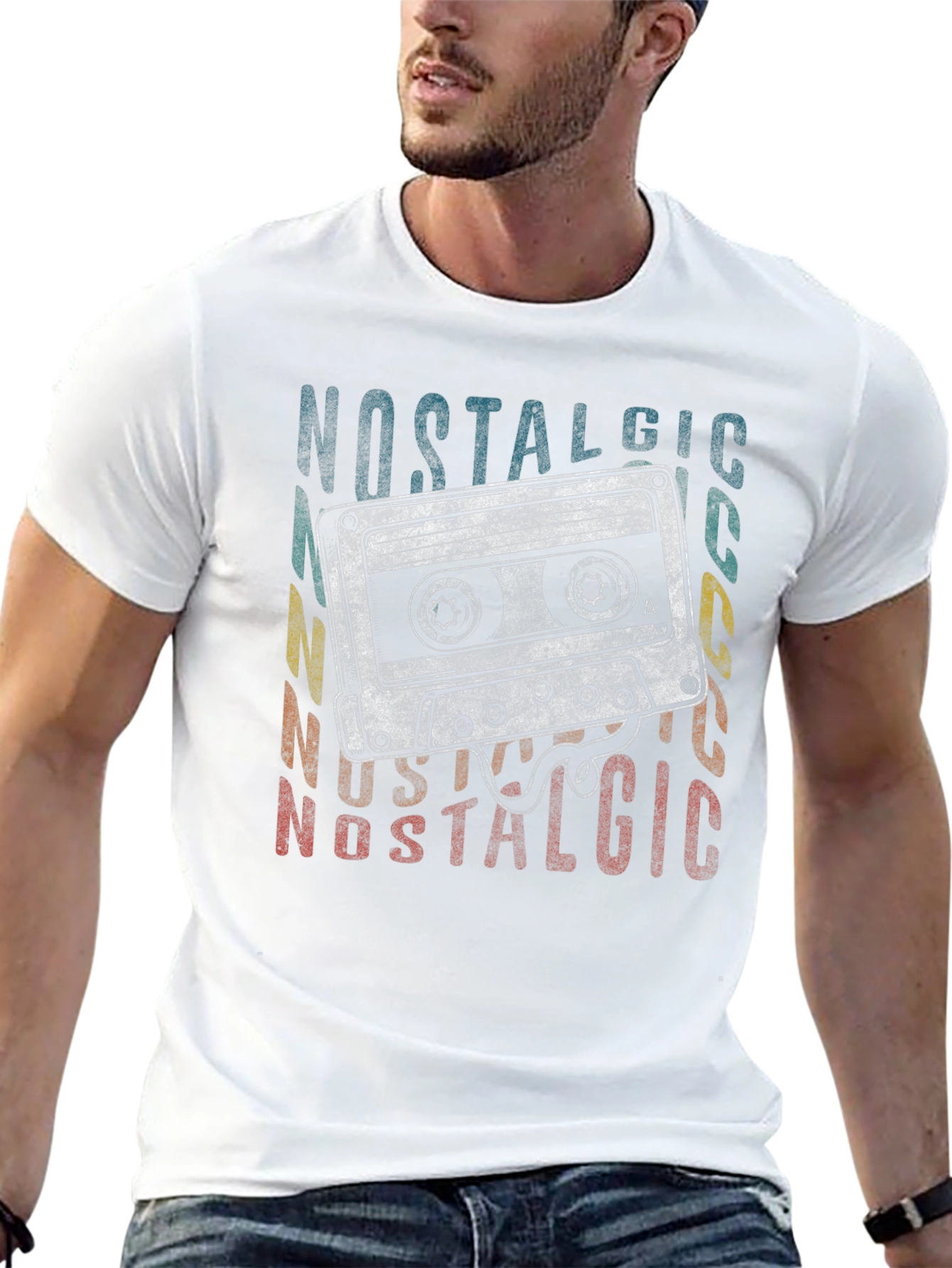 Black Vintage Cassette Tape Nostalgic T-Shirt view 13