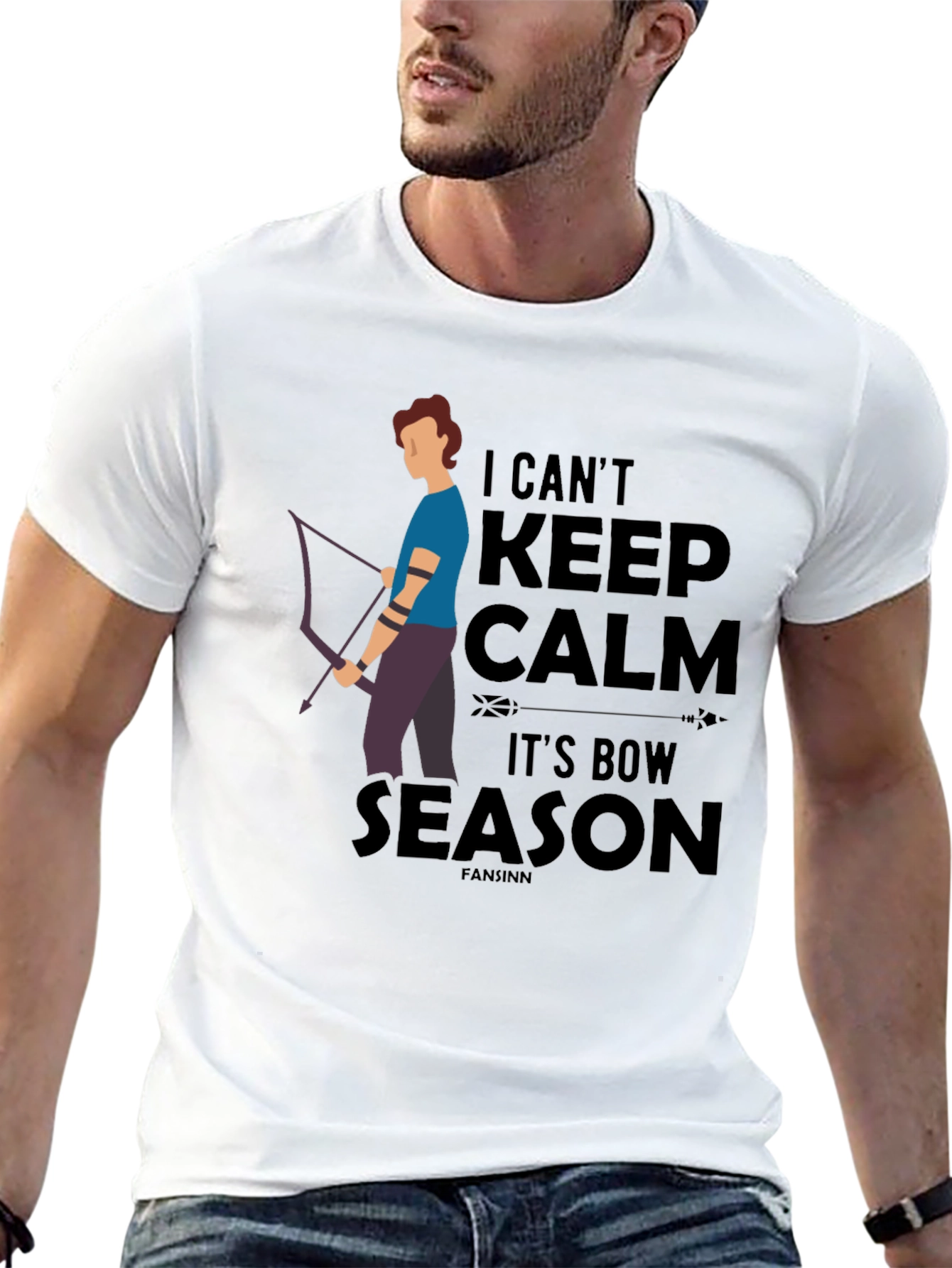 Black I Can't Keep Calm It's Bow Season T-Shirt view 13