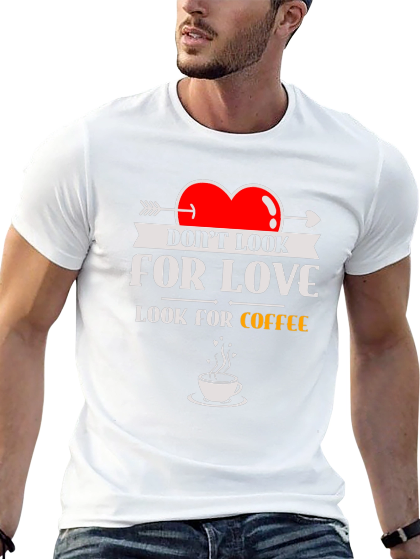 Black Look for Coffee T-Shirt - Funny Novelty Tee view 13