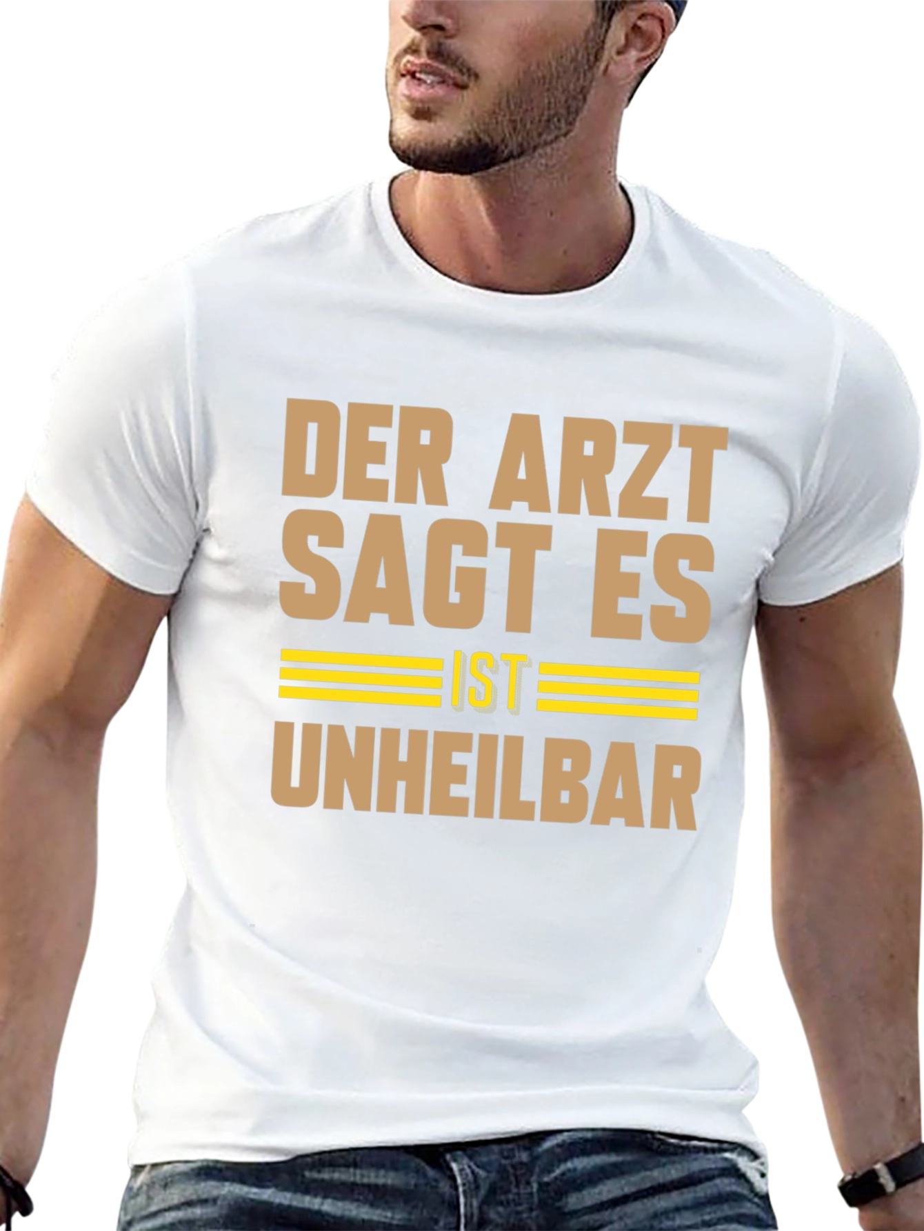 Black Der Arzt Sagt Es Ist Unheilbar Graphic Tee view 13
