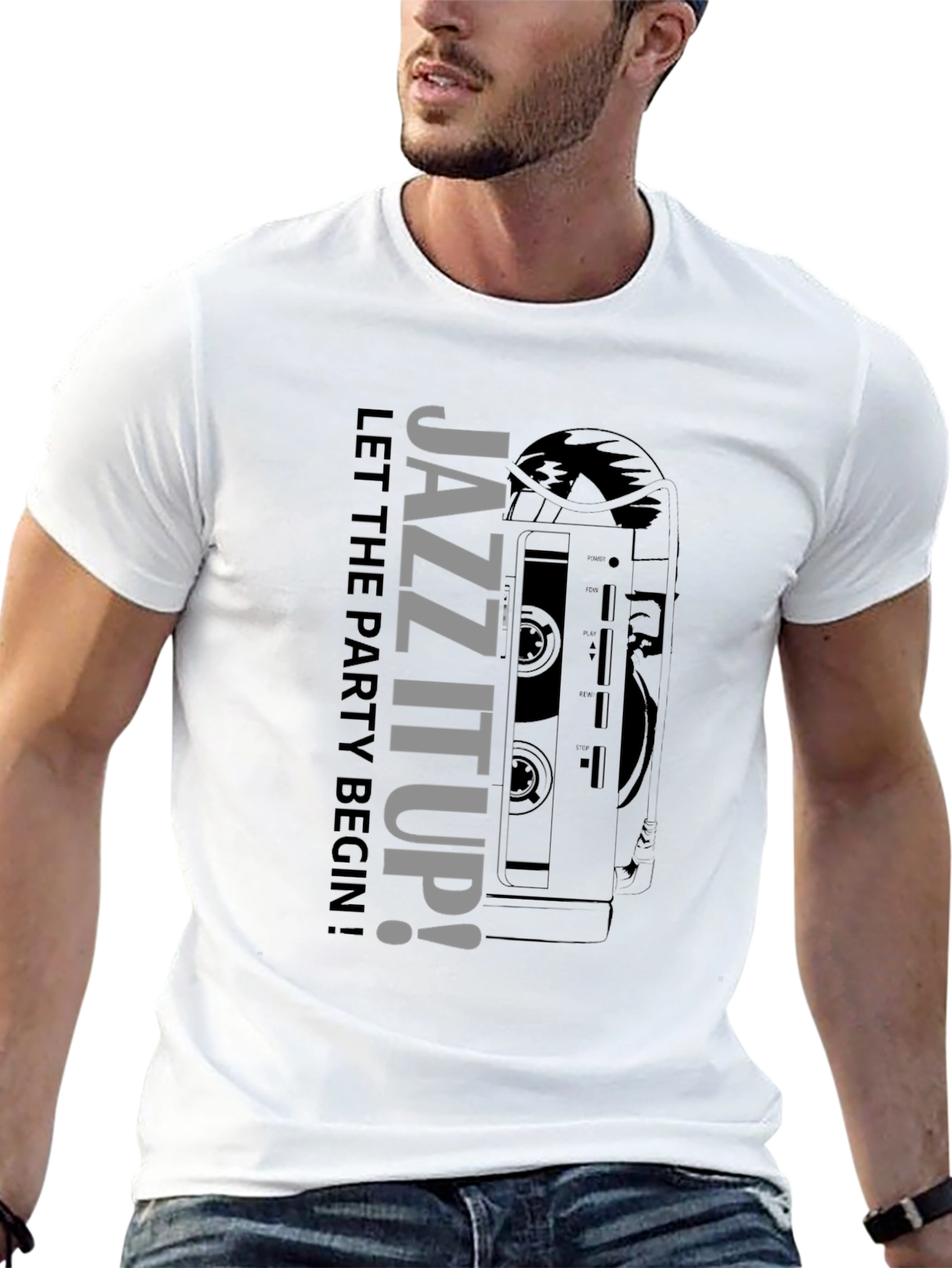 Black Jazz It Up! Graphic Print Crew Neck T-Shirt view 13