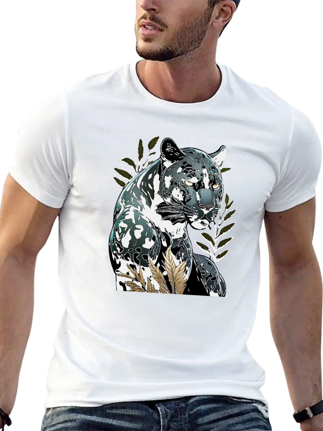 Black Black Panther Graphic Tee - Stylish Men's Shirt view 13