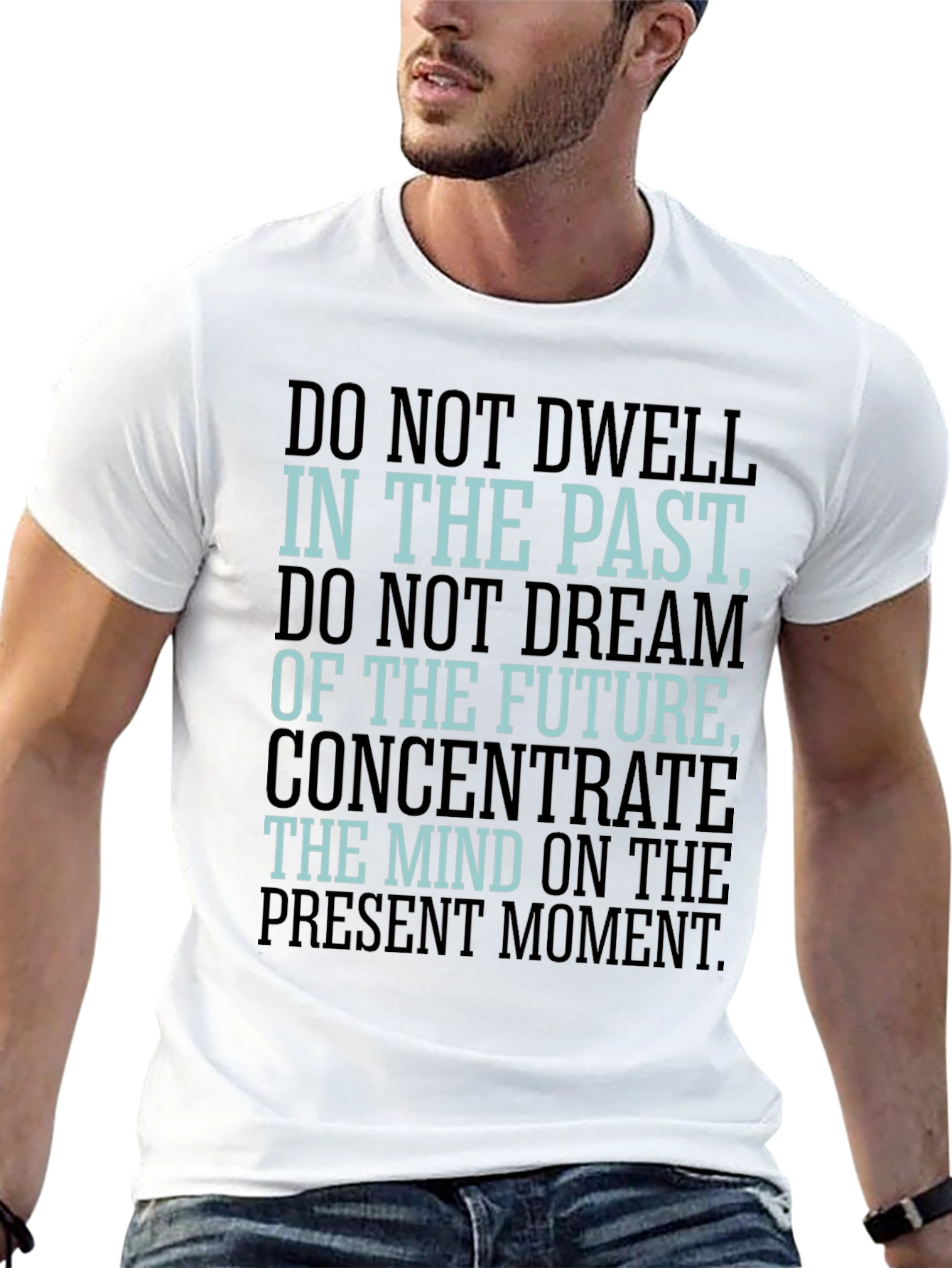 Black Mindful Living Tee: Present Moment Focus view 13