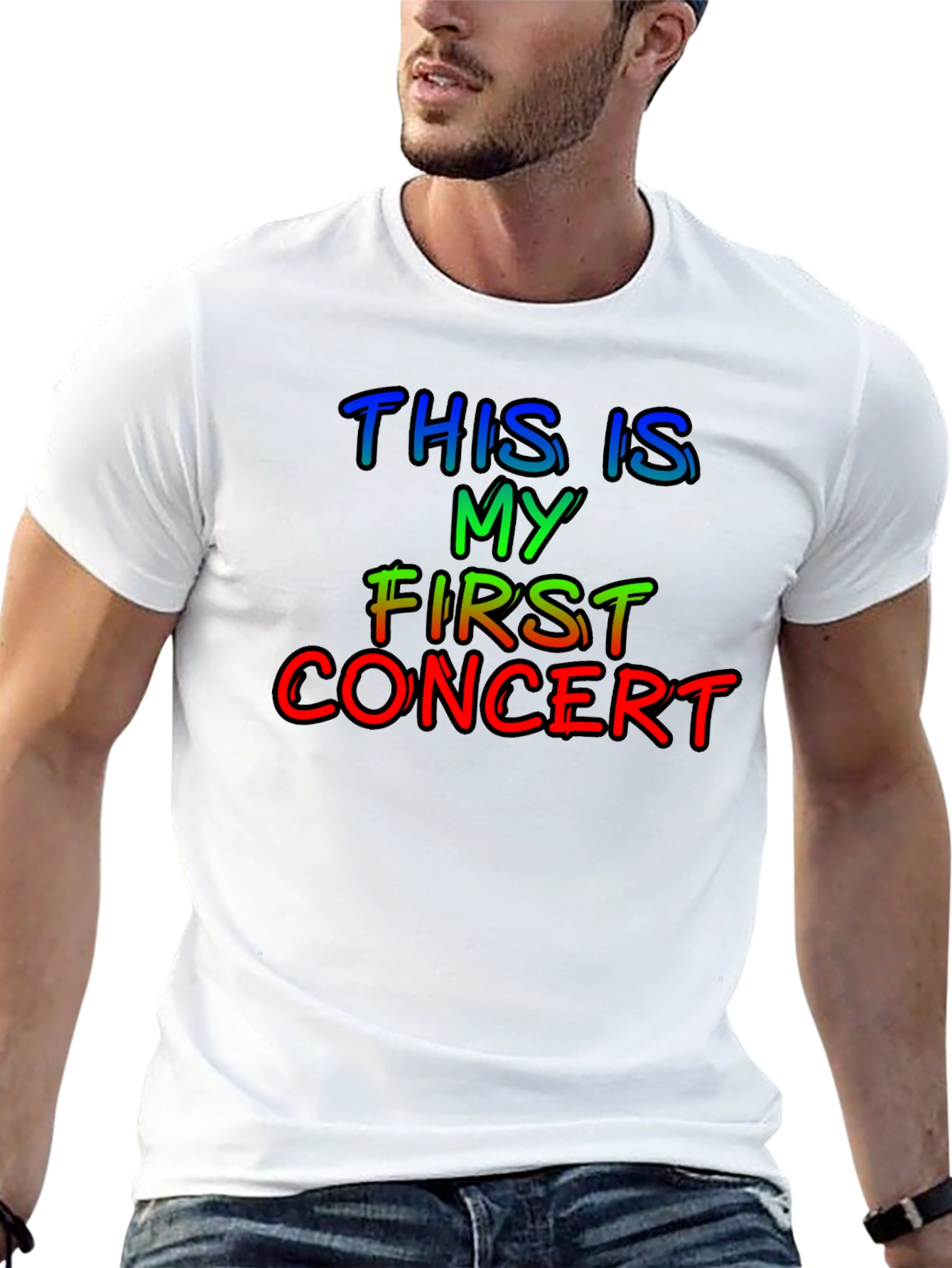 My First Concert T-Shirt - Rainbow Text - 13