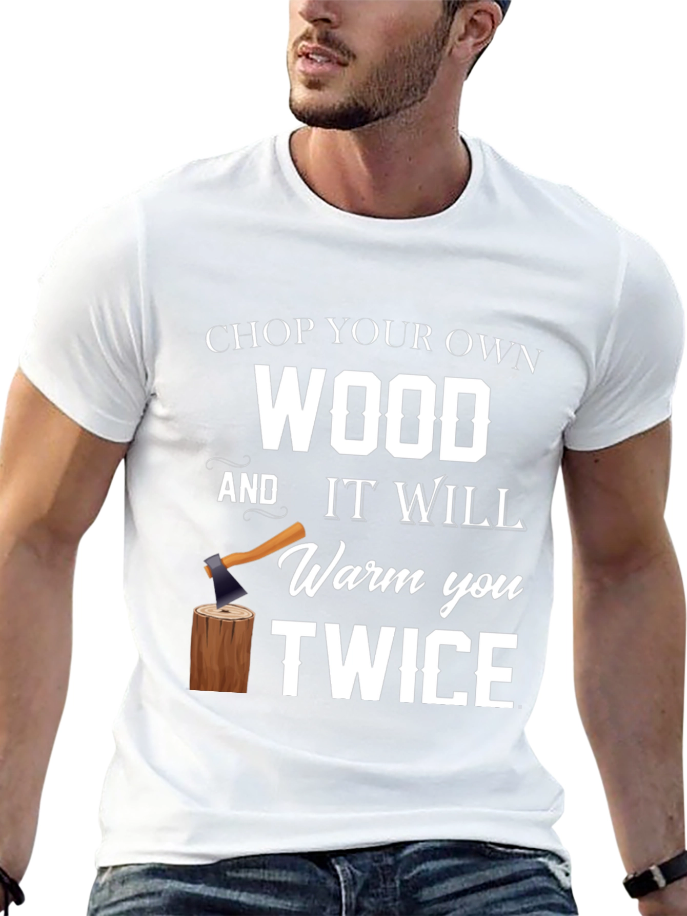 Black Chop Your Own Wood Graphic Tee view 13