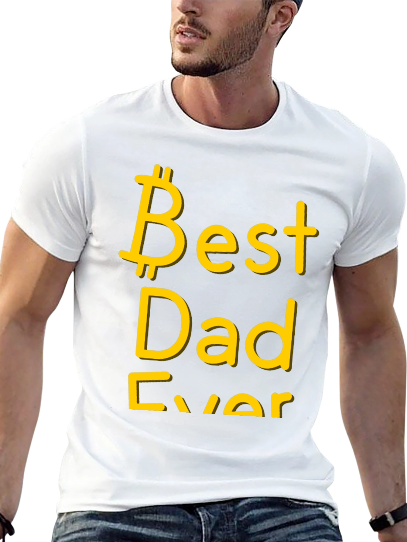 Black Best Dad Ever T-Shirt - Bitcoin Father's Day Gift view 13