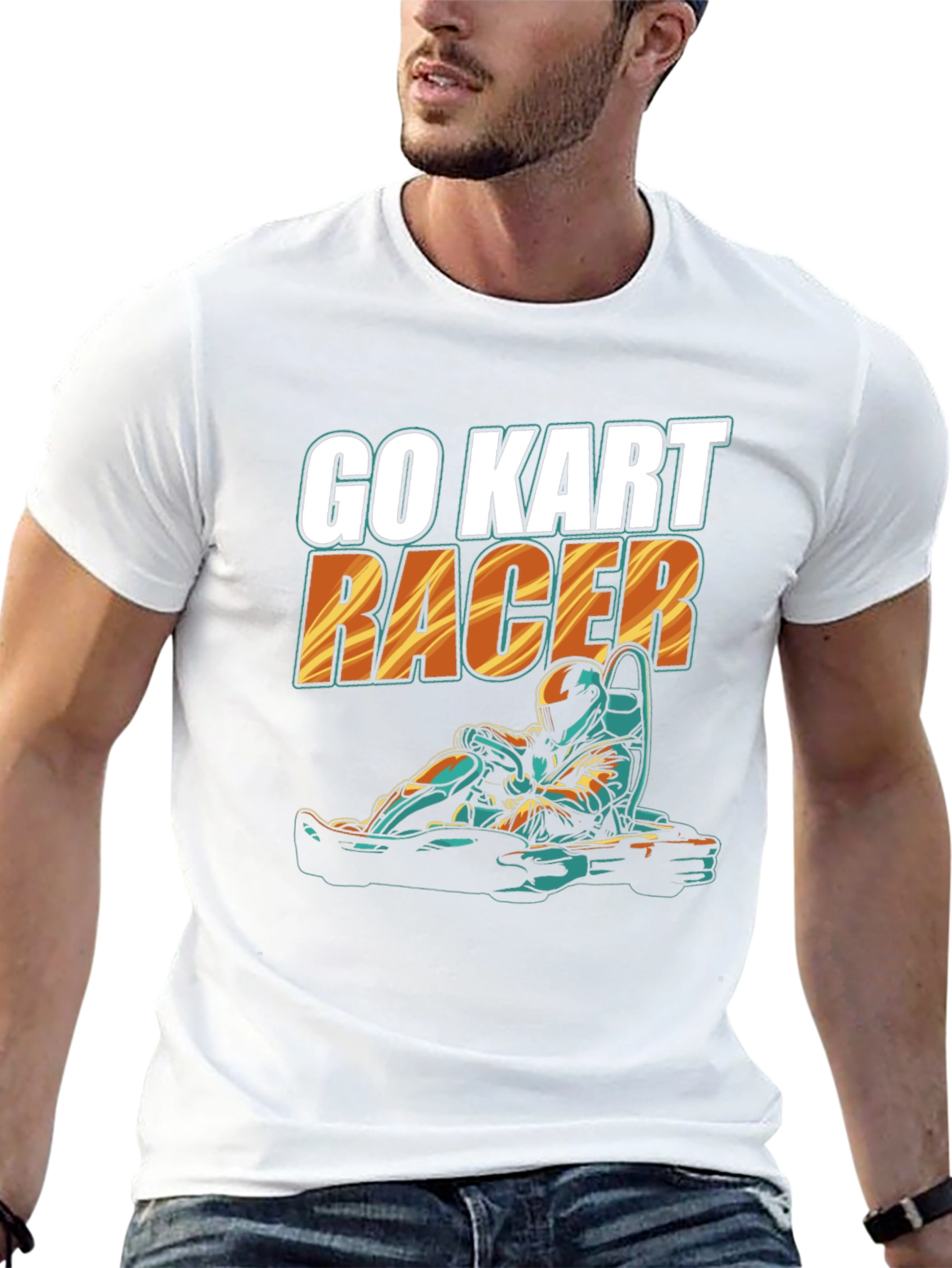 Black Go Kart Racer Black T-Shirt view 13