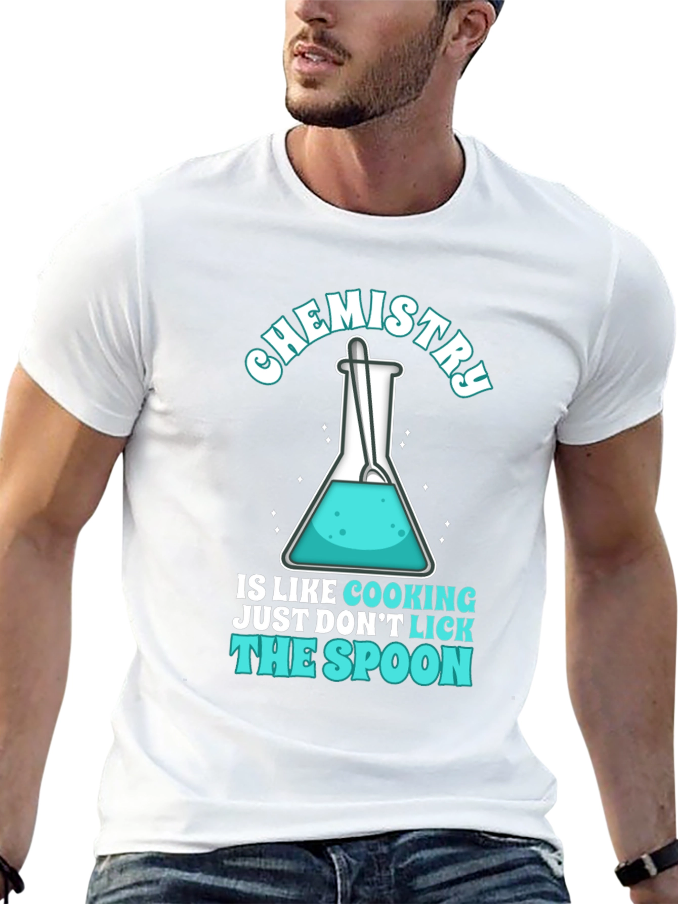 Black Chemistry Cooking T-Shirt - Don't Lick The Spoon view 13