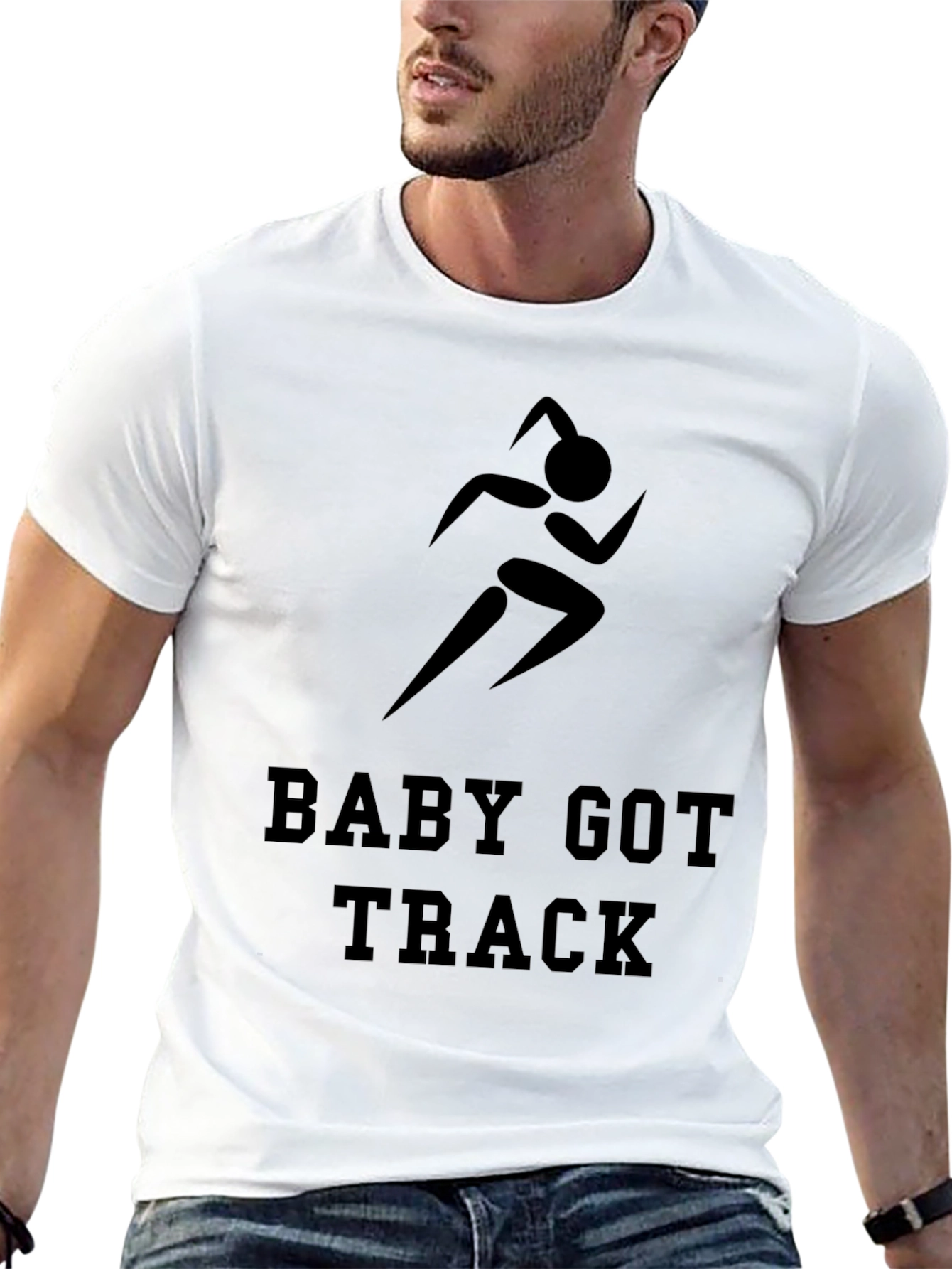 Black Baby Got Track T-Shirt - Funny Running Tee view 13